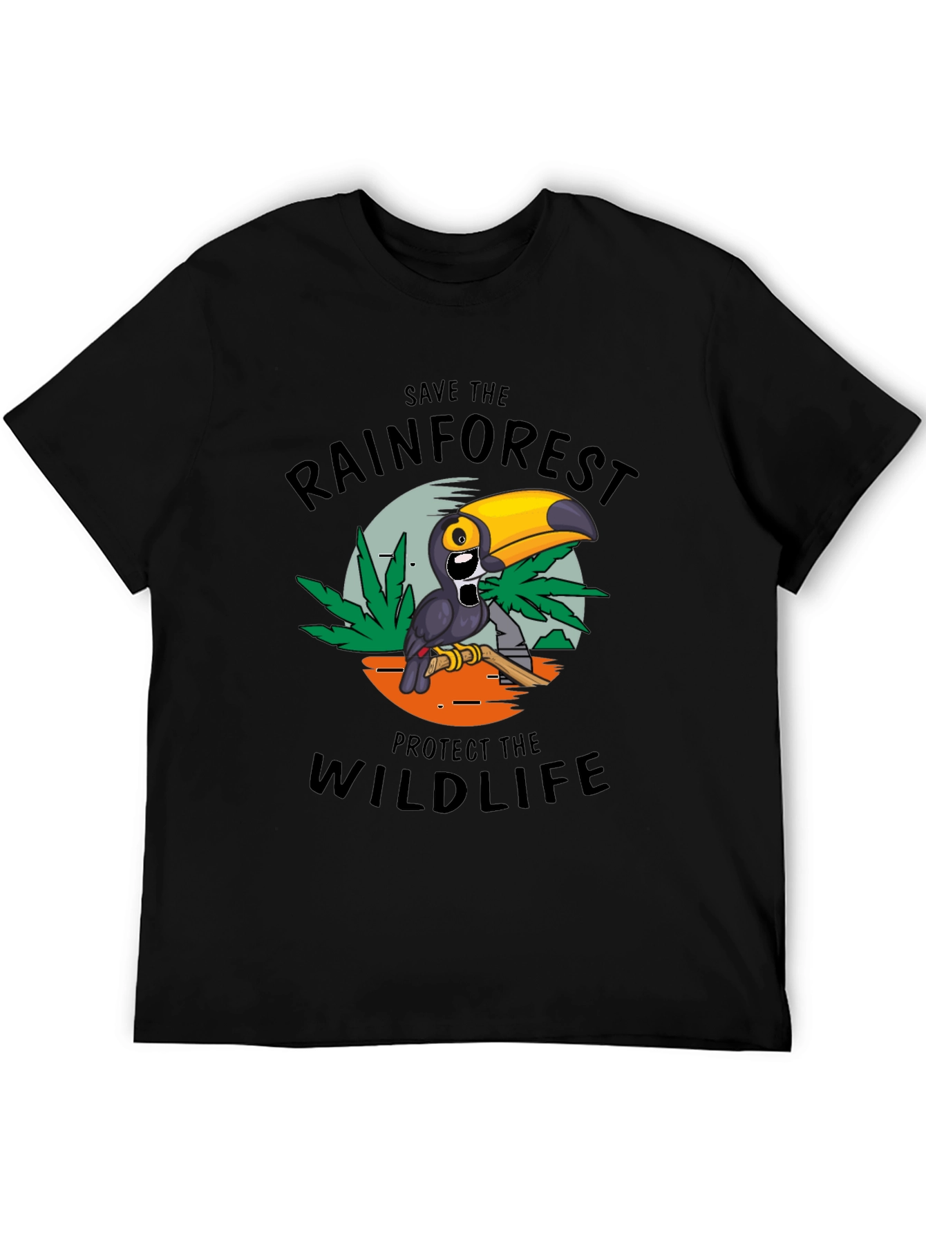 Rainforest Wildlife Graphic Tee - Save the Animals T-Shirt
