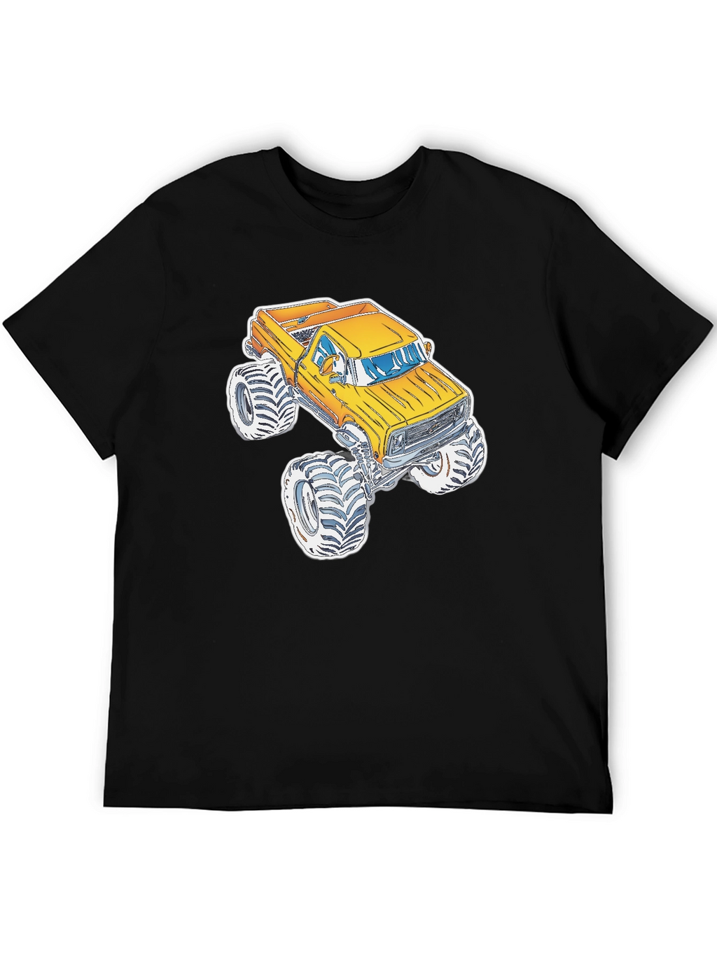 Monster Truck Graphic Tee - Black Cotton Blend