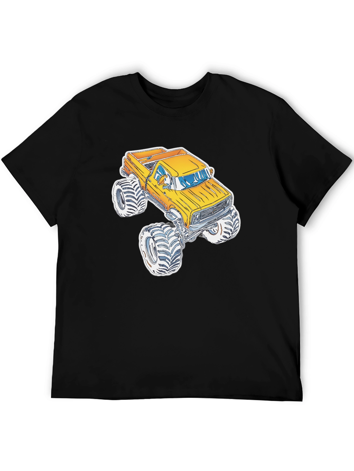 Monster Truck Graphic Tee - Black Cotton Blend