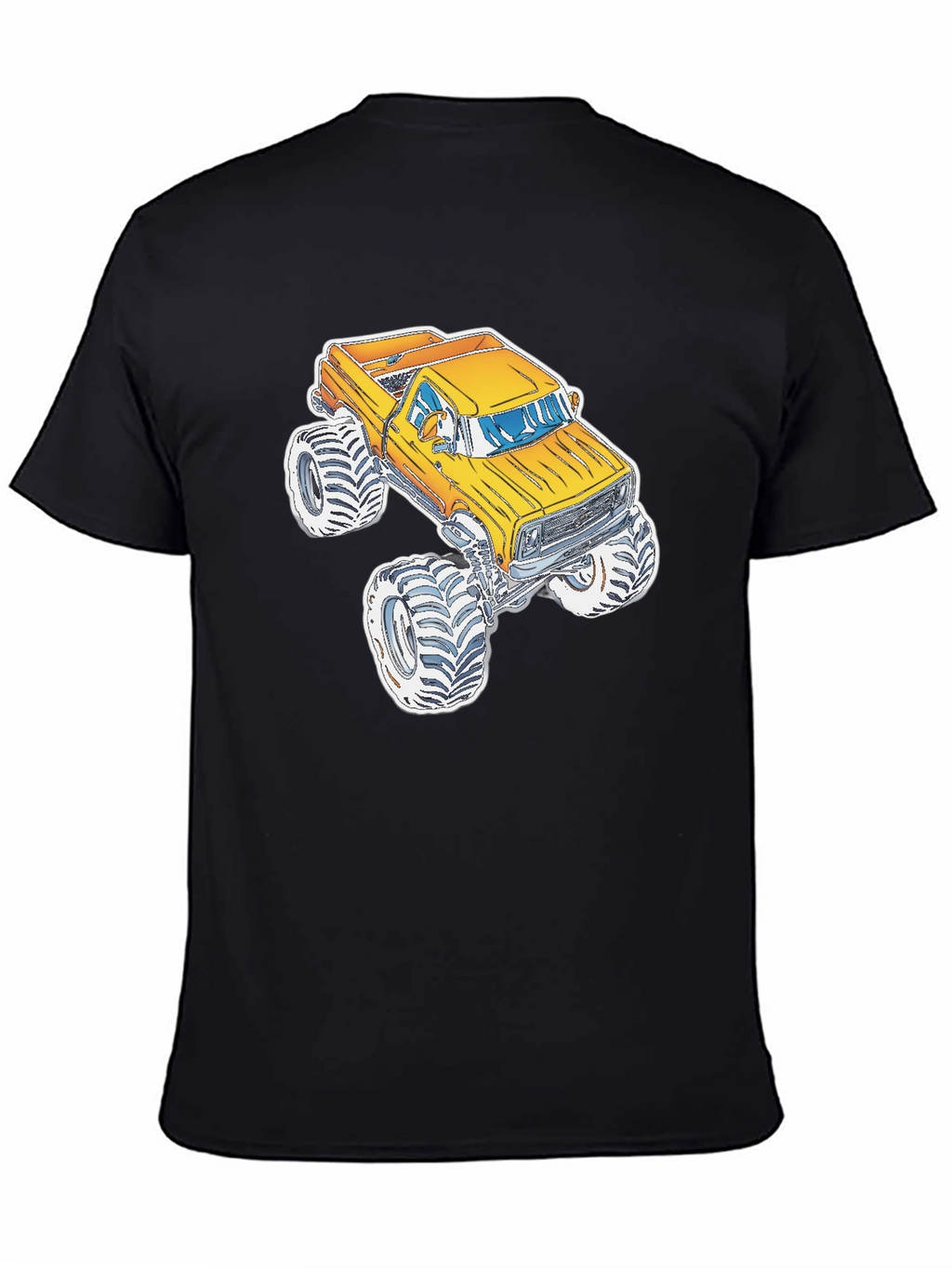 Monster Truck Graphic Tee - Black Cotton Blend