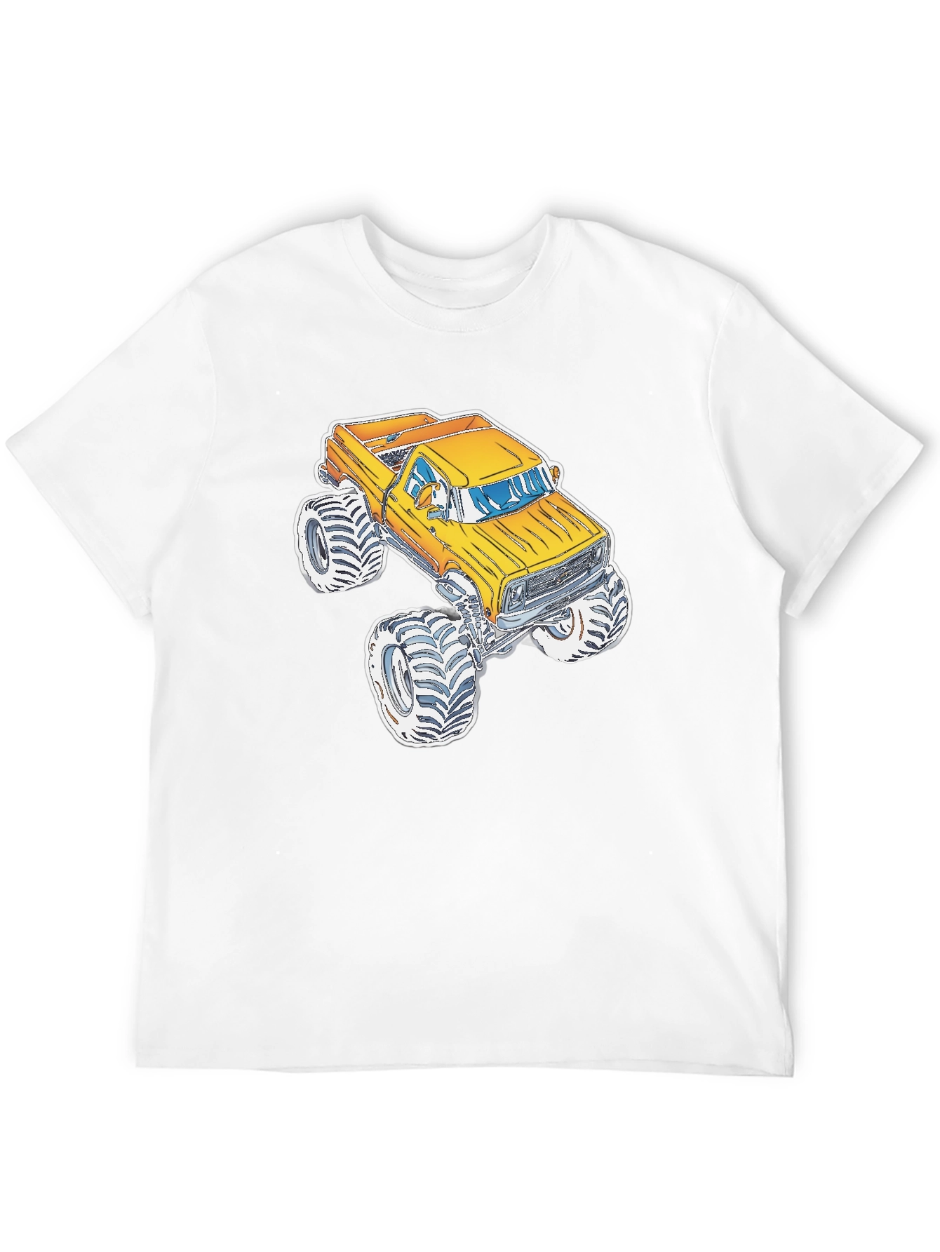 Monster Truck Graphic Tee - Black Cotton Blend