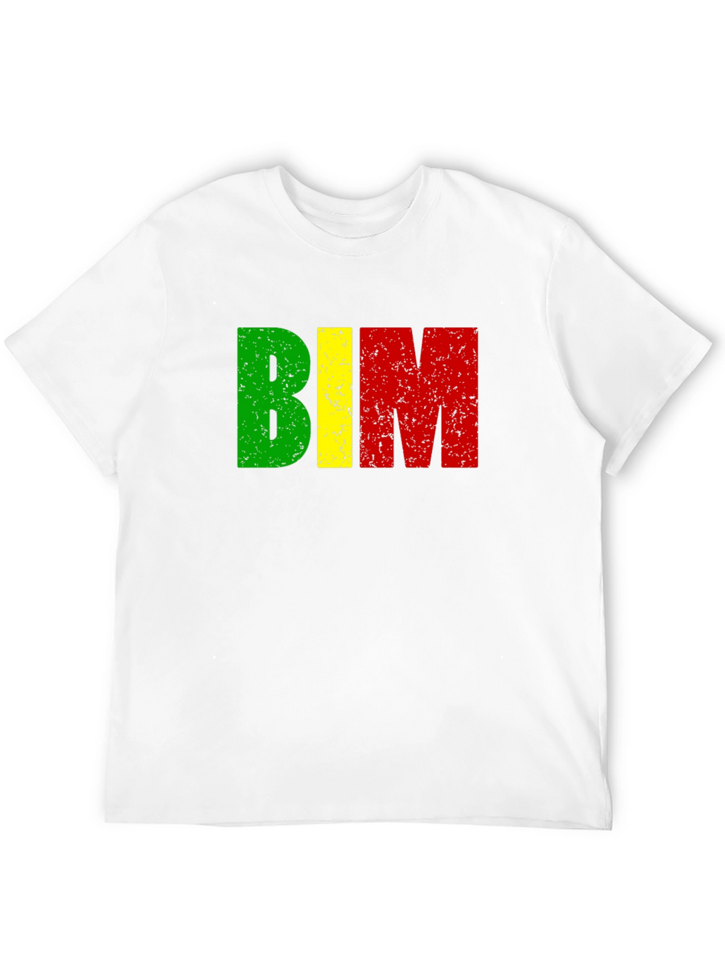 BIM Letters T-Shirt - Green Yellow and Red