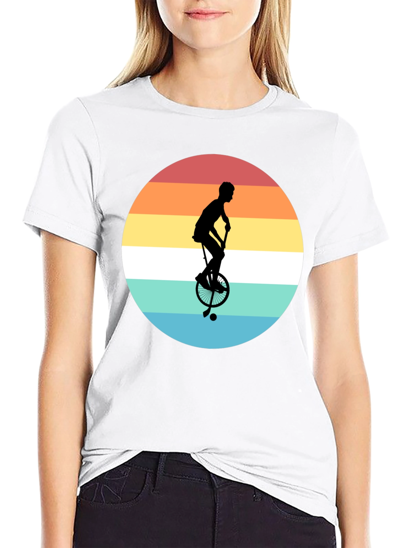 Retro Unicycle Sunset T-Shirt