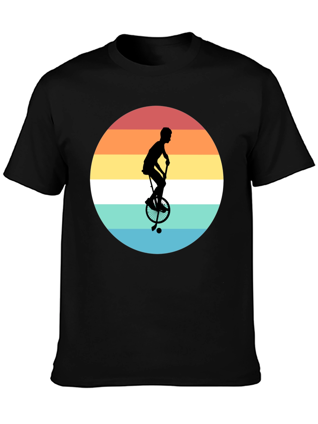 Retro Unicycle Sunset T-Shirt