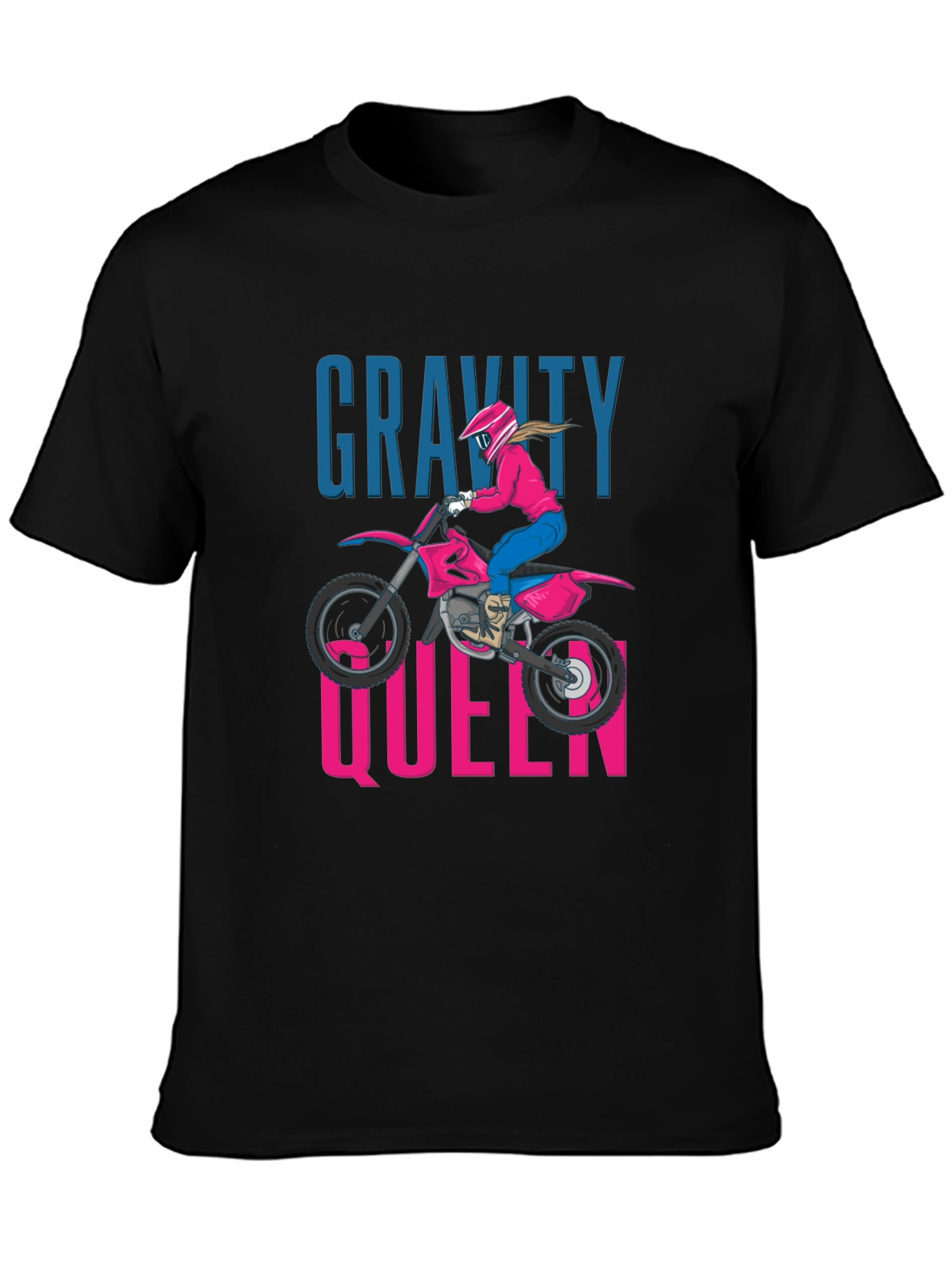 Gravity Queen Motocross Graphic Tee - Black