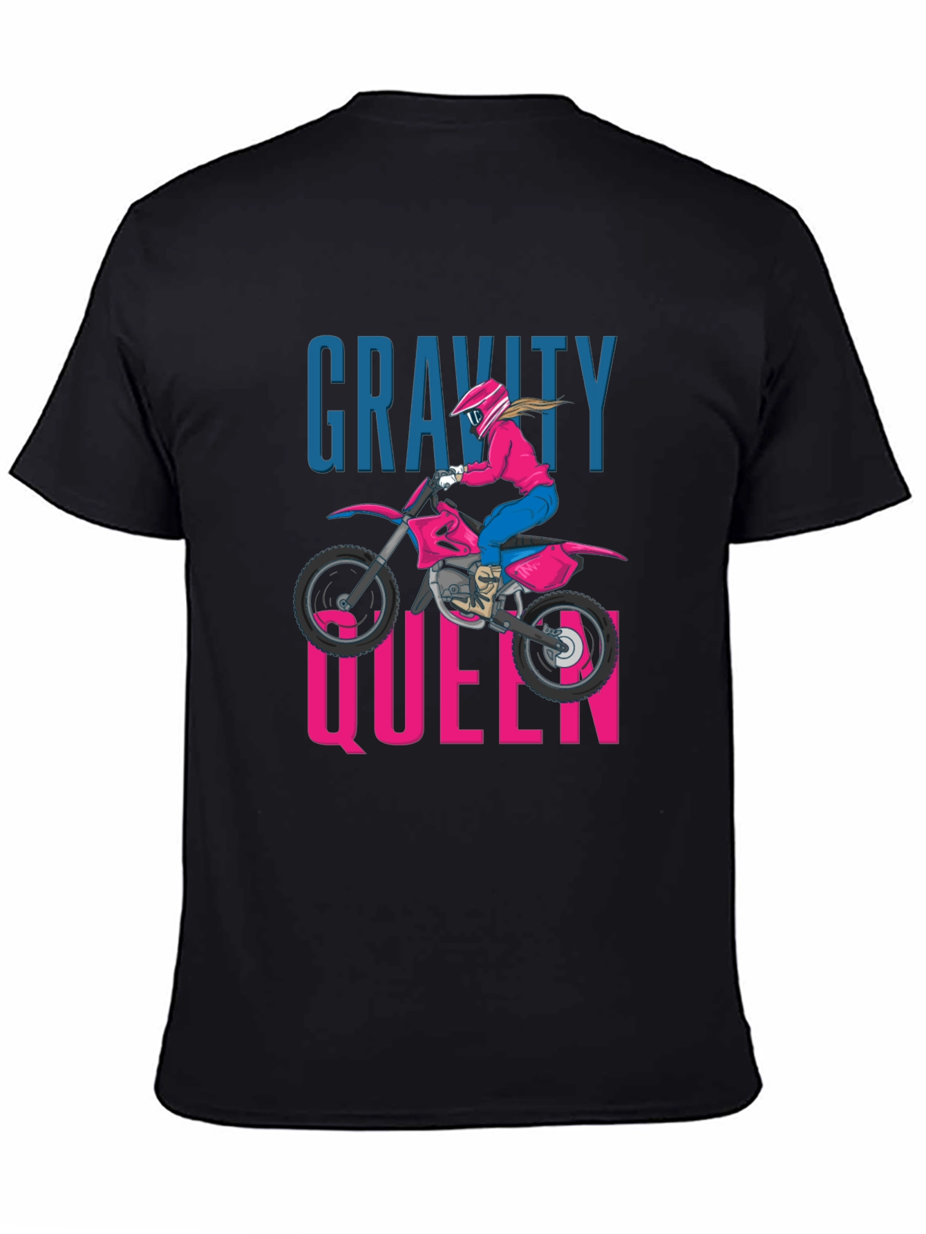 Gravity Queen Motocross Graphic Tee - Black