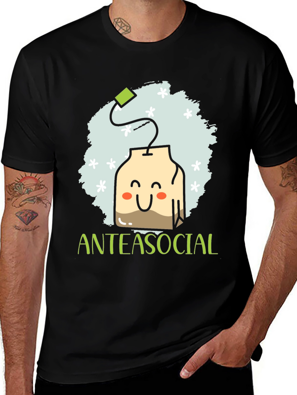 Anteasocial Funny Tea Lover Graphic T-Shirt