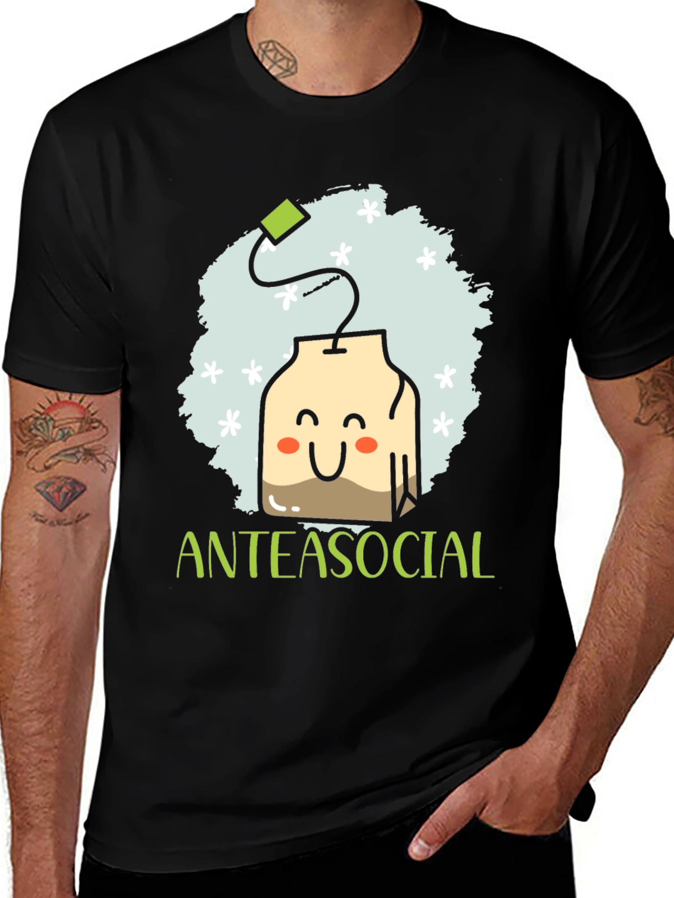 Anteasocial Funny Tea Lover Graphic T-Shirt