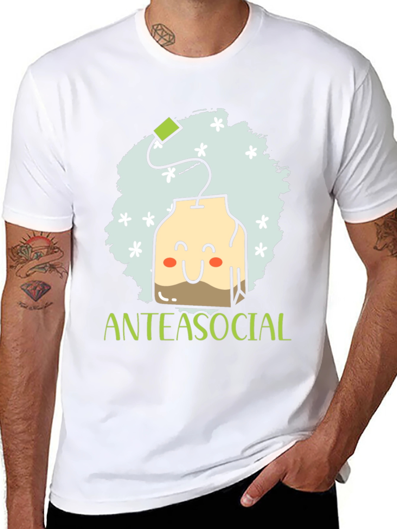 Anteasocial Funny Tea Lover Graphic T-Shirt