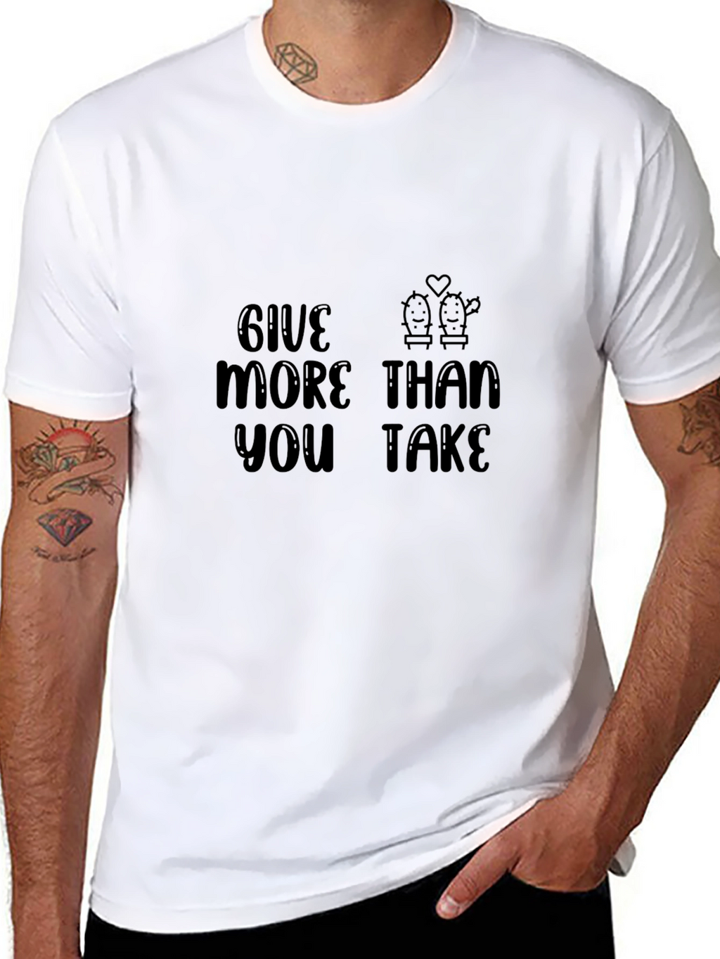 Give More Than You Take Black Graphic Tee