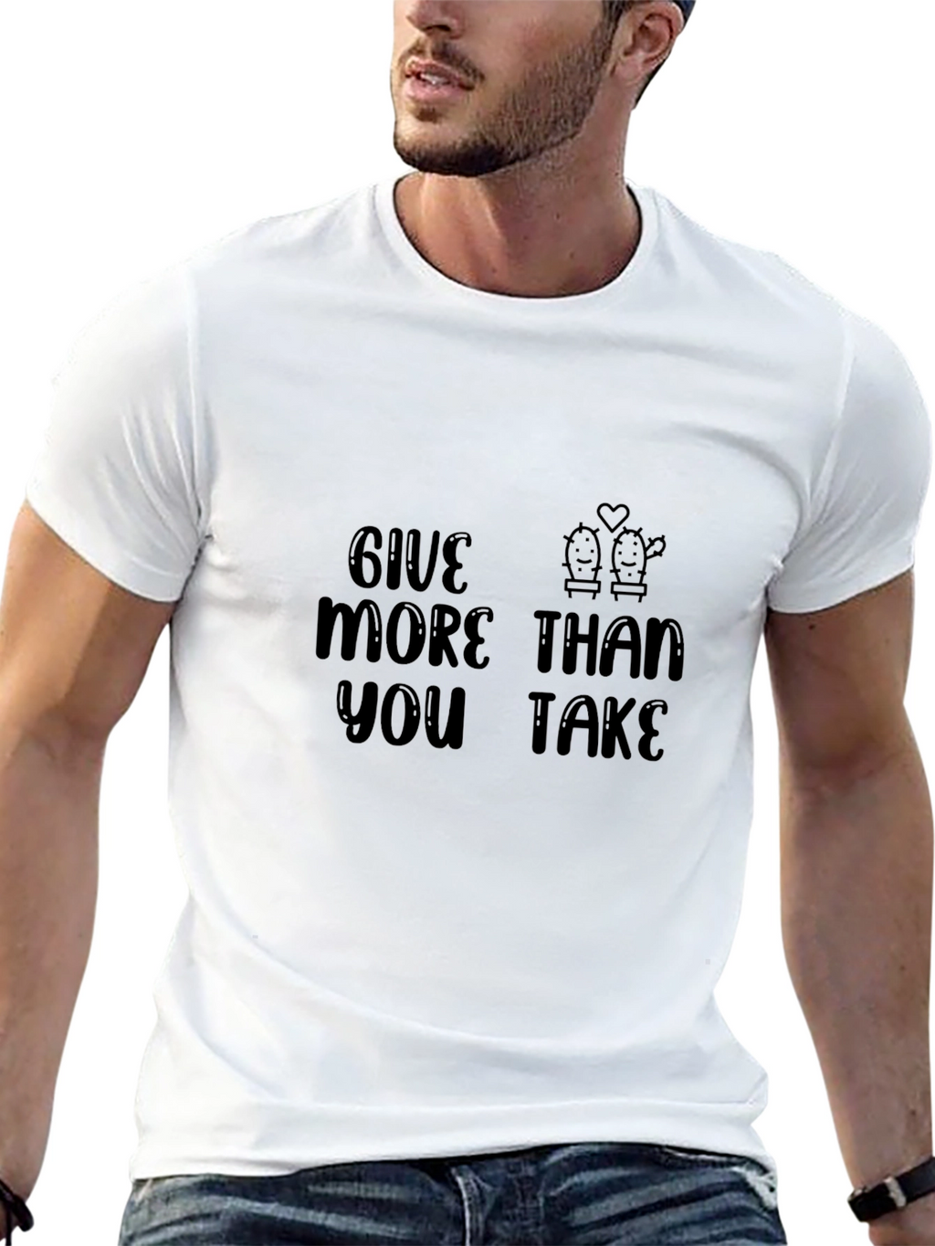 Give More Than You Take Black Graphic Tee