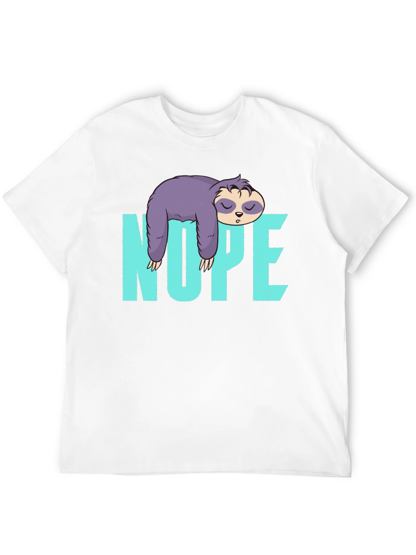 Nope Sloth T-Shirt Lazy Sleeping Graphic Tee
