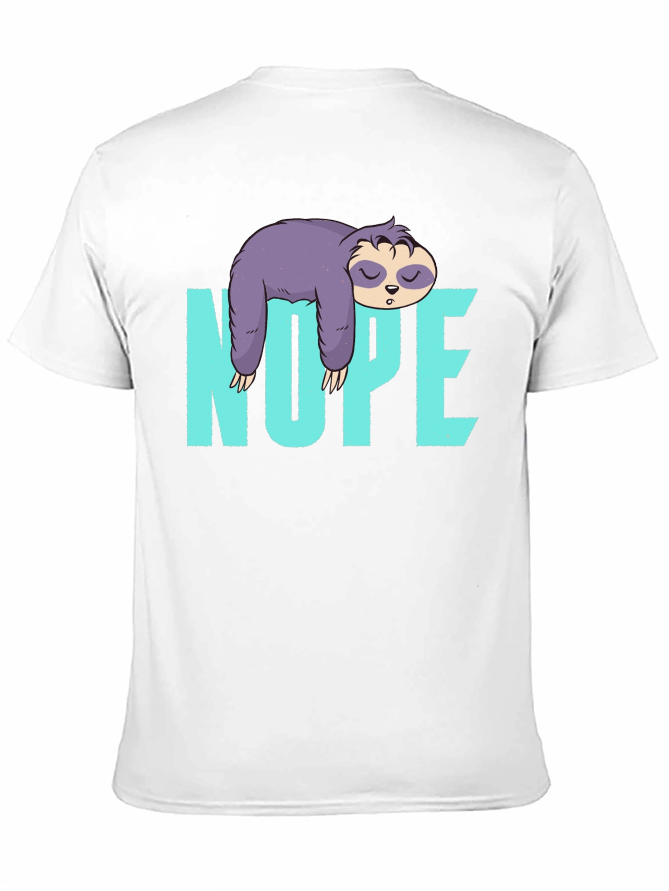 Nope Sloth T-Shirt Lazy Sleeping Graphic Tee