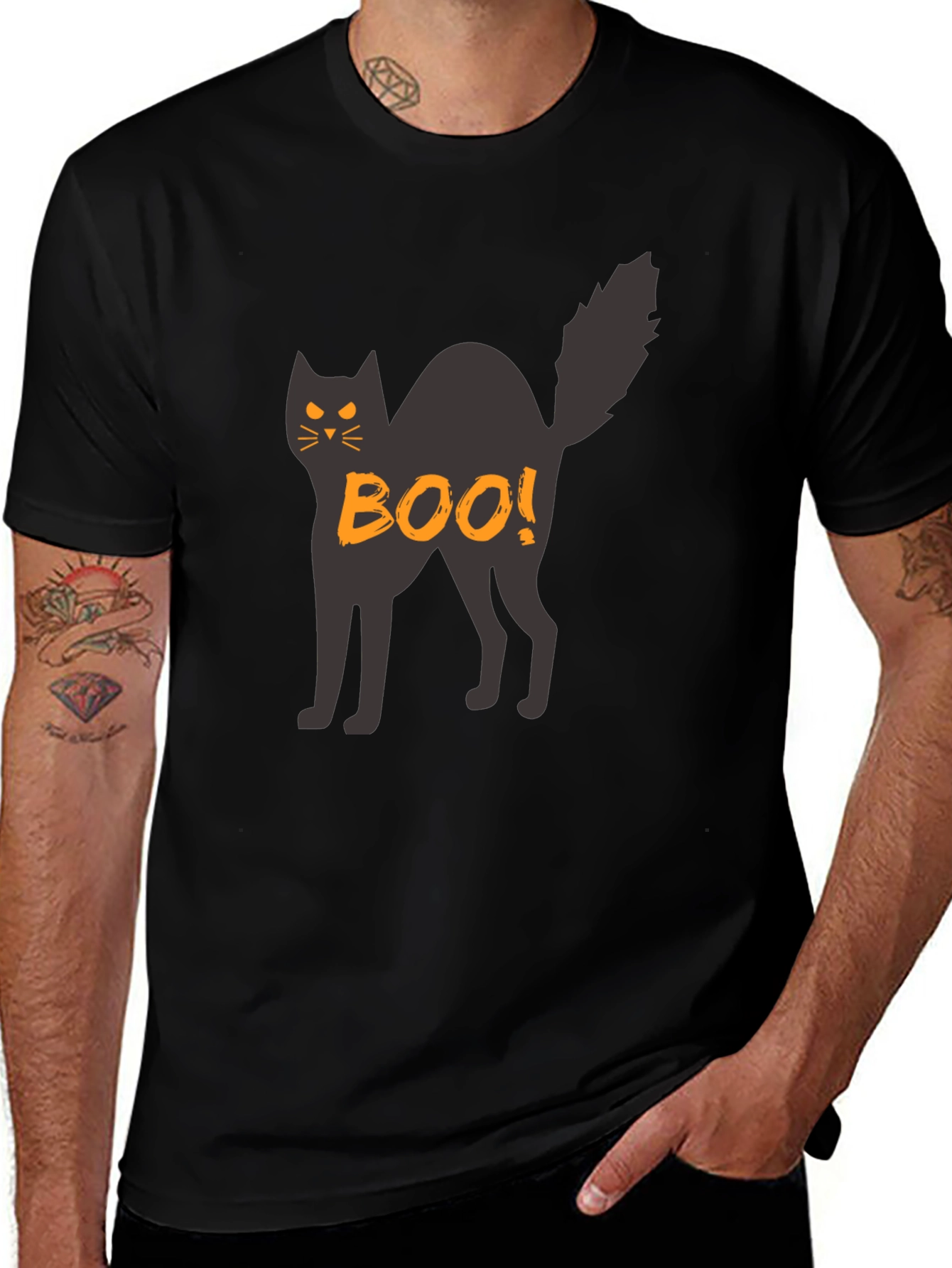 Halloween Black Cat Boo! T-Shirt
