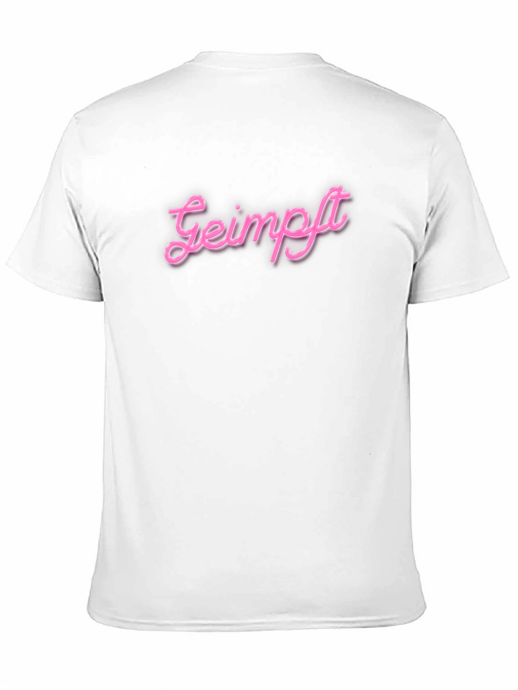 Geimpft Pink Neon Style Graphic T-Shirt