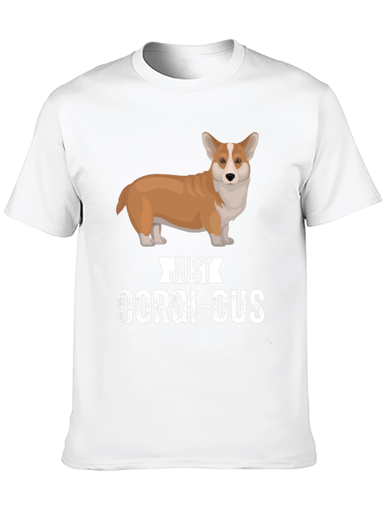 Just Corgi-ous Graphic Tee - Black Cotton T-Shirt