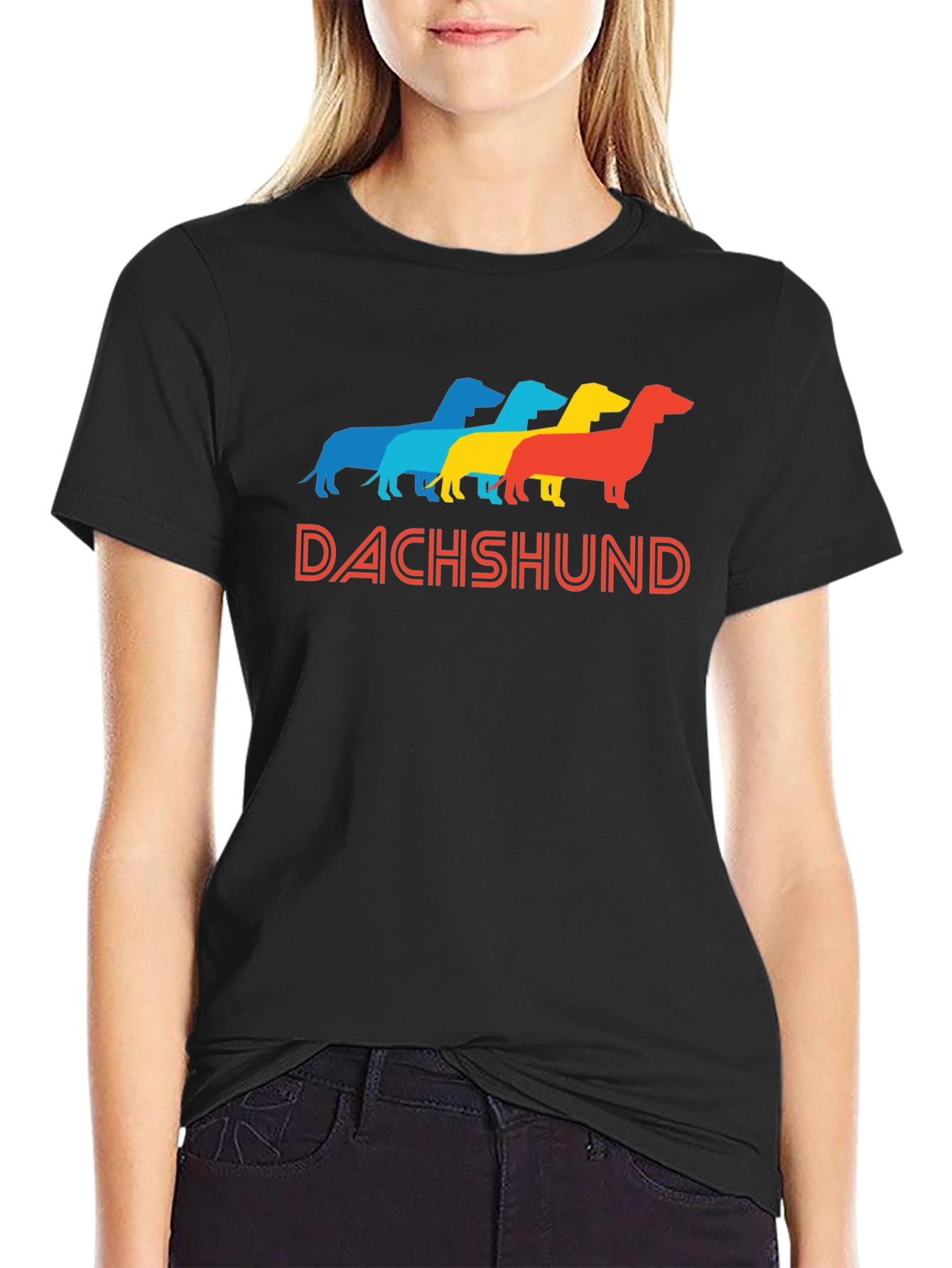 Retro Dachshund T-Shirt - Cute Dog Graphic Tee
