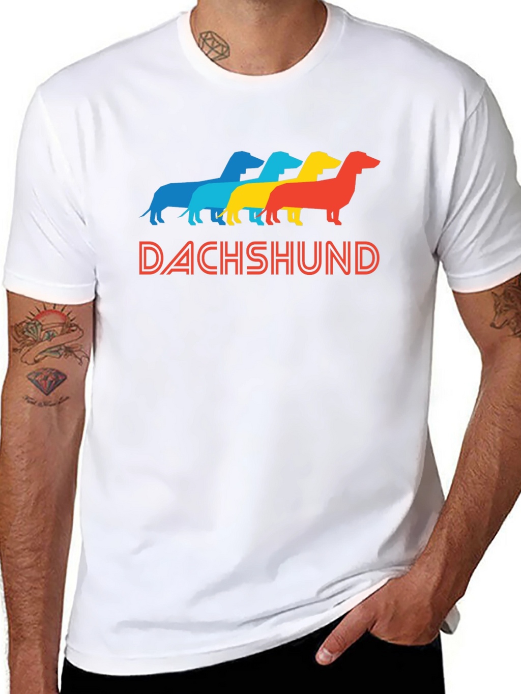Retro Dachshund T-Shirt - Cute Dog Graphic Tee