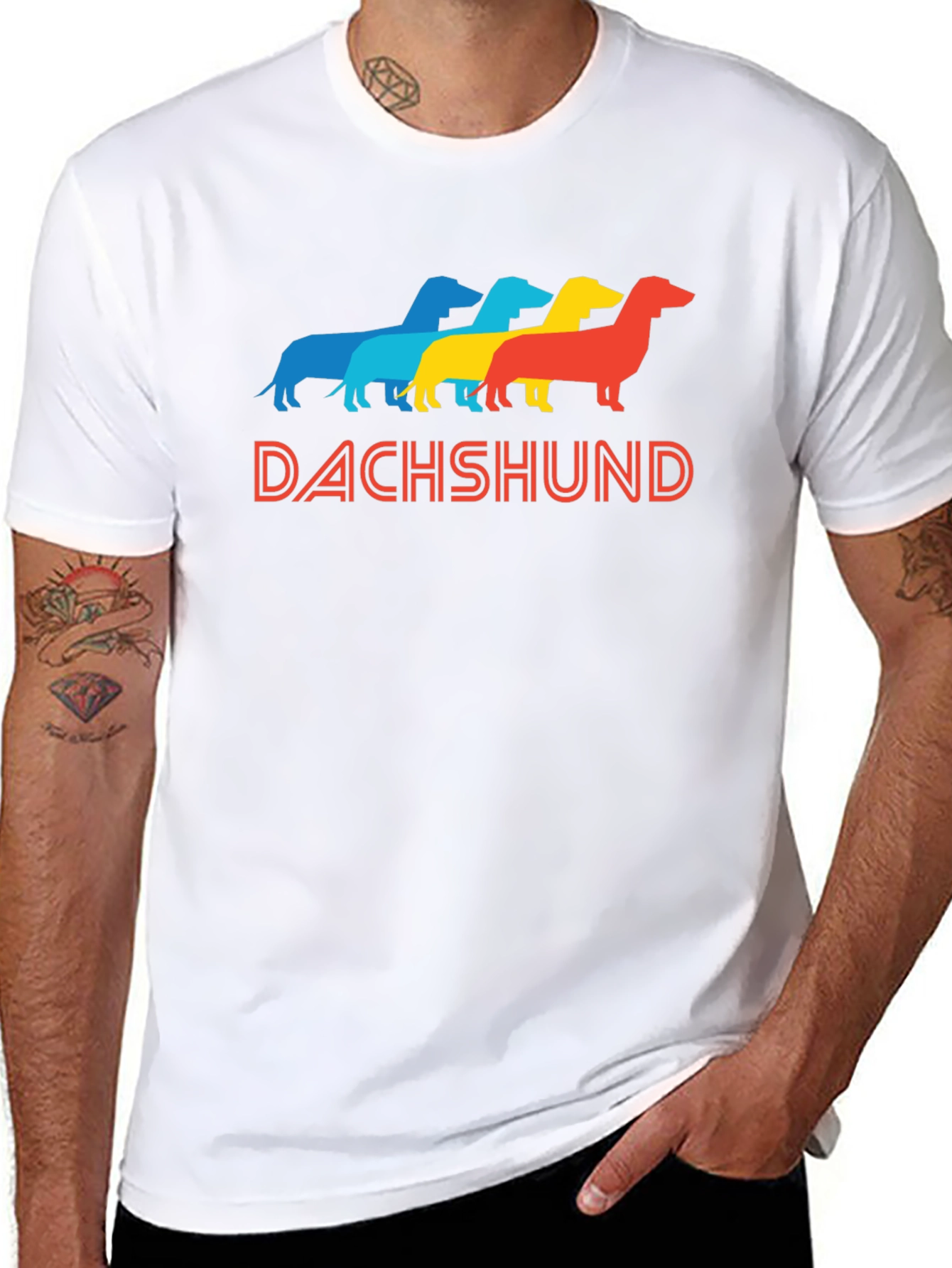 Retro Dachshund T-Shirt - Cute Dog Graphic Tee