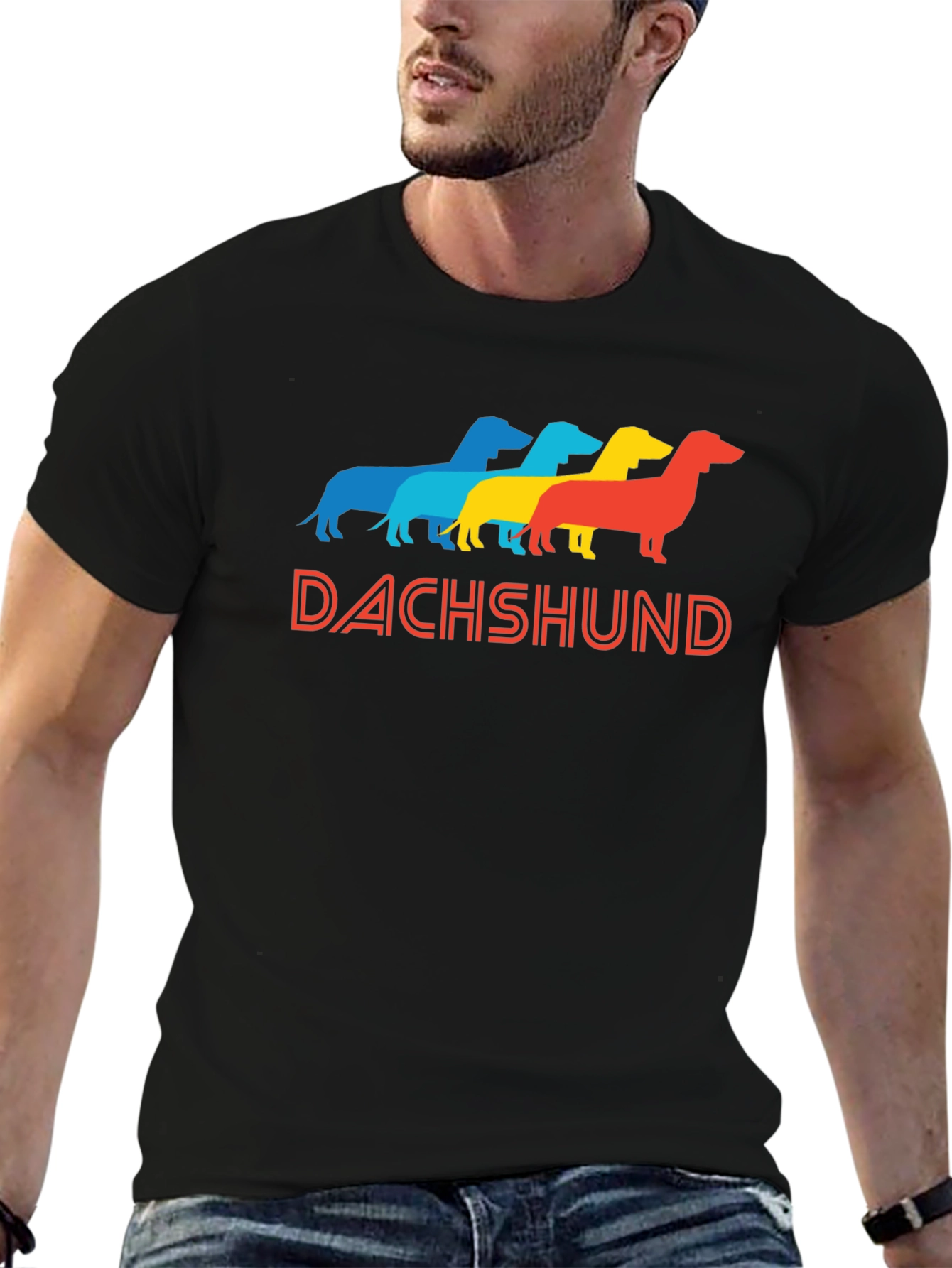 Retro Dachshund T-Shirt - Cute Dog Graphic Tee