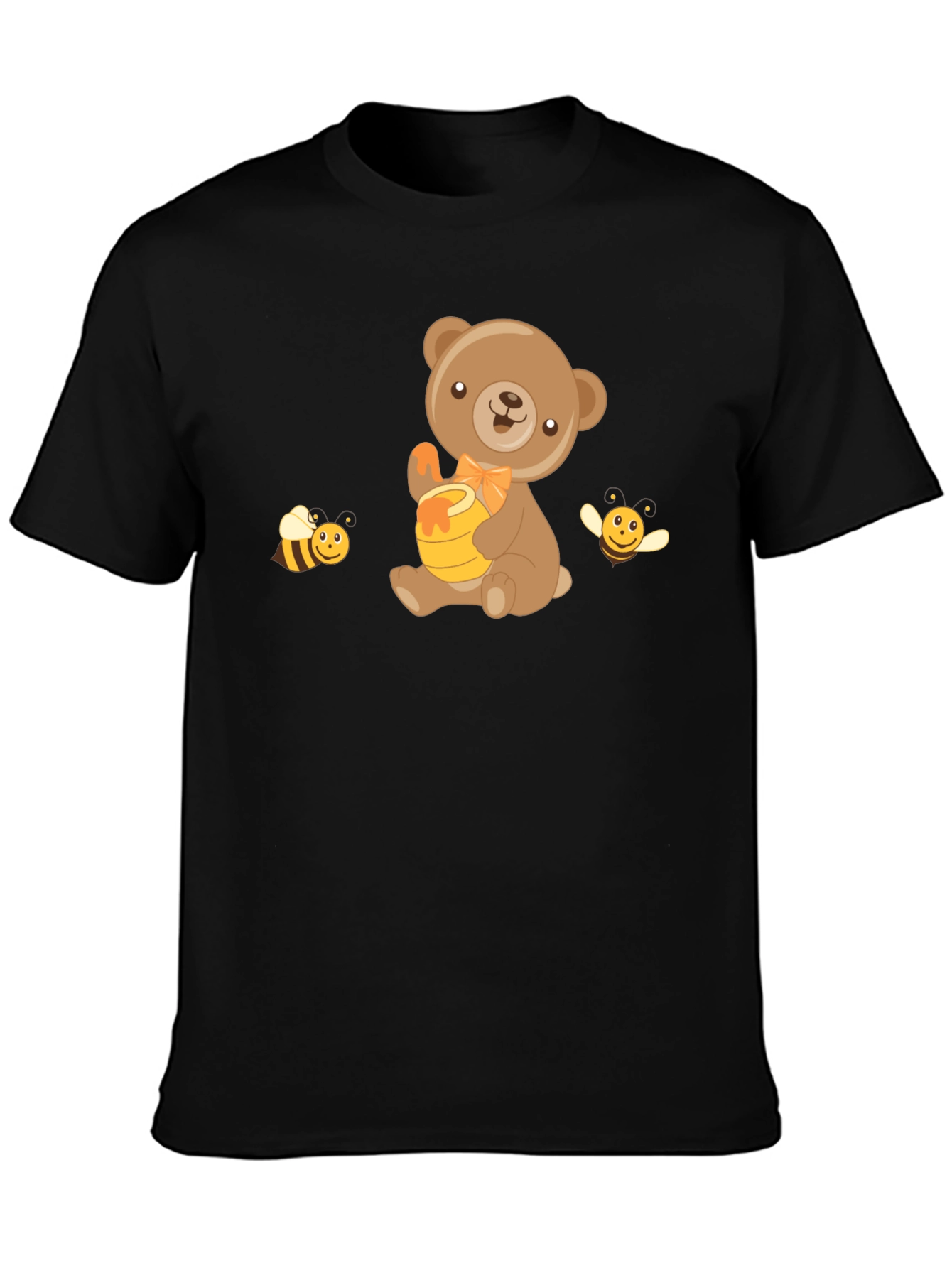 Bear & Bees Graphic Tee - Cute Cartoon T-Shirt