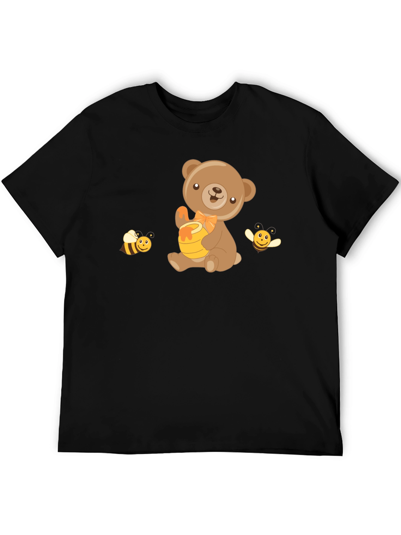 Bear & Bees Graphic Tee - Cute Cartoon T-Shirt