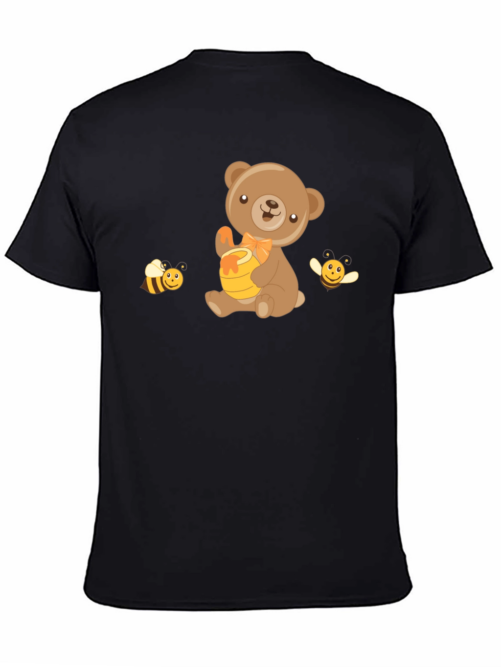 Bear & Bees Graphic Tee - Cute Cartoon T-Shirt