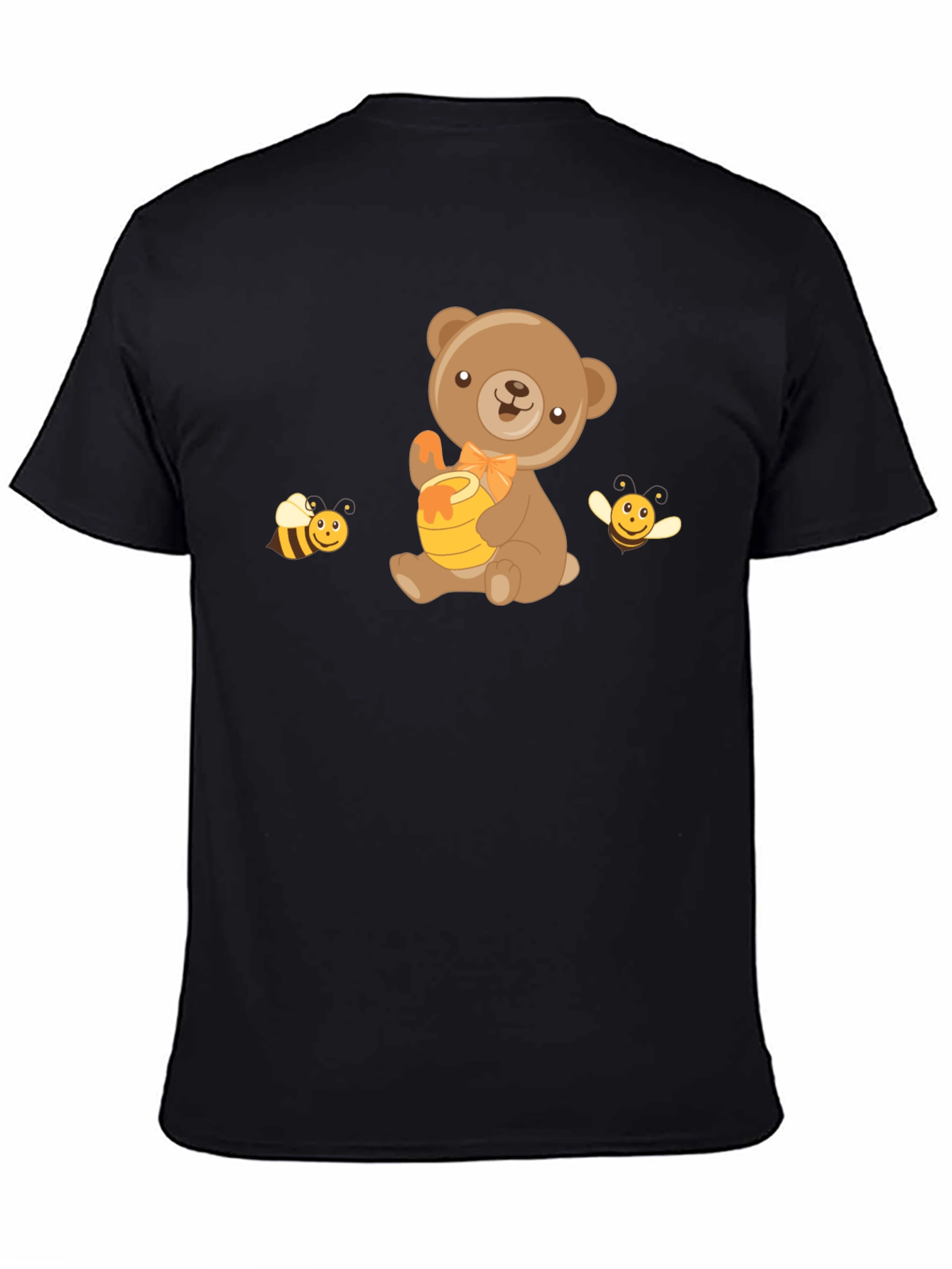 Bear & Bees Graphic Tee - Cute Cartoon T-Shirt