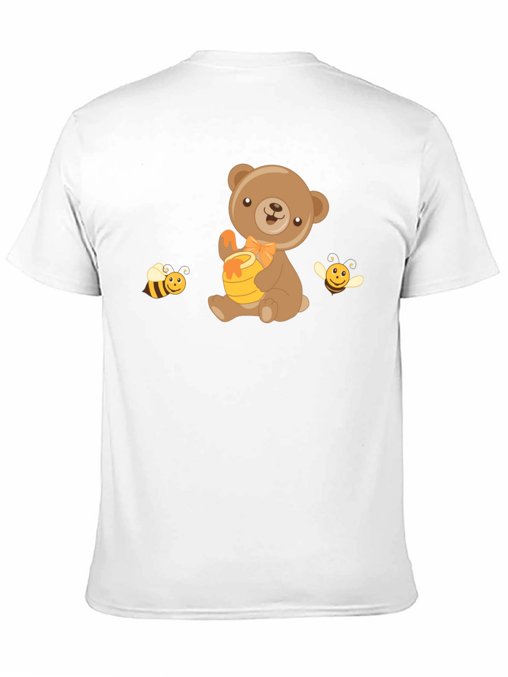 Bear & Bees Graphic Tee - Cute Cartoon T-Shirt
