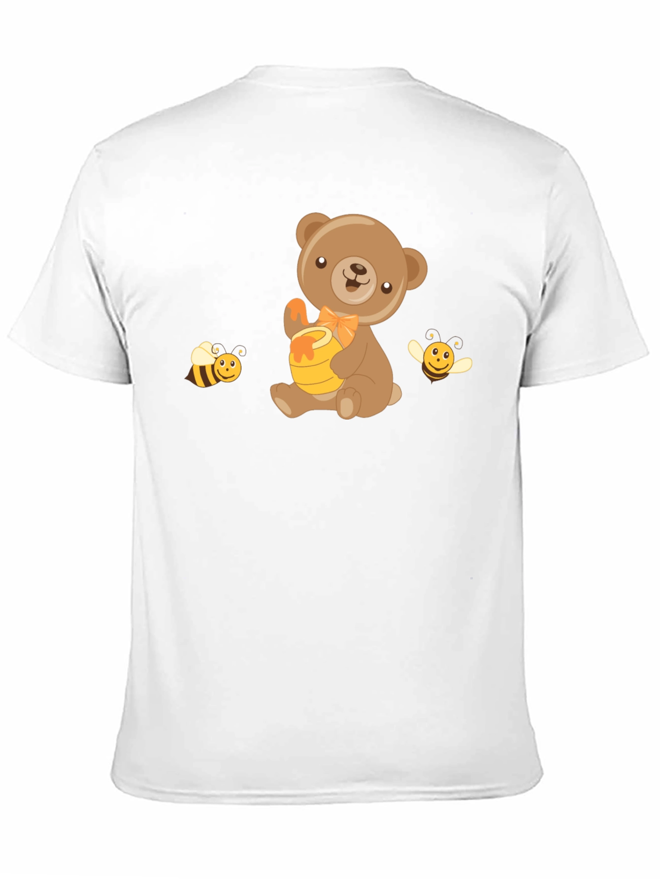 Bear & Bees Graphic Tee - Cute Cartoon T-Shirt
