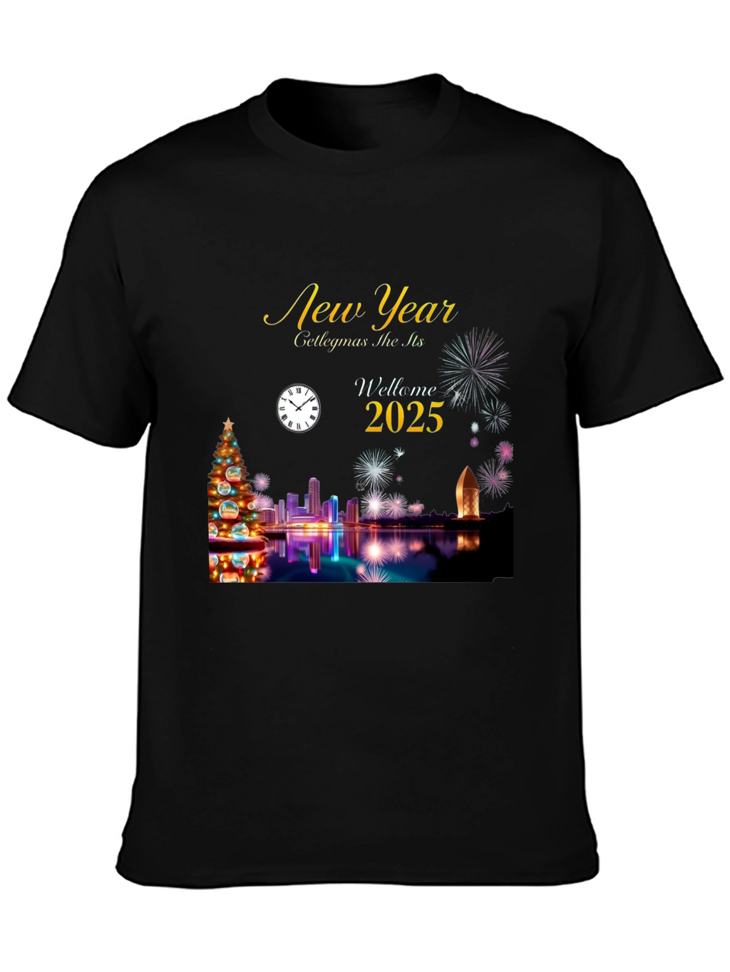 Festive New Year 2025 Graphic Tee