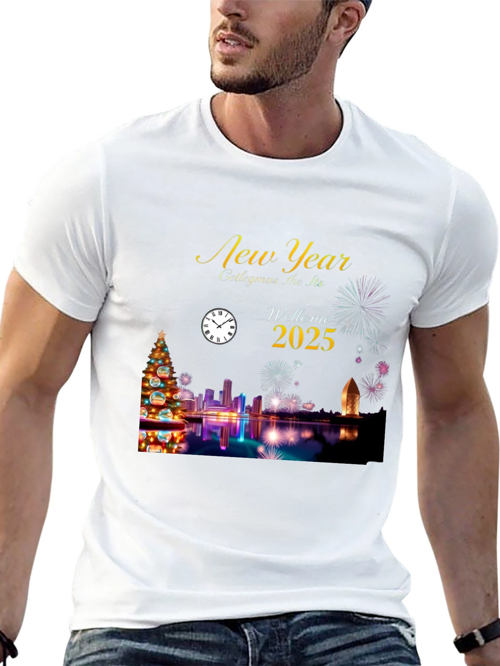 Festive New Year 2025 Graphic Tee
