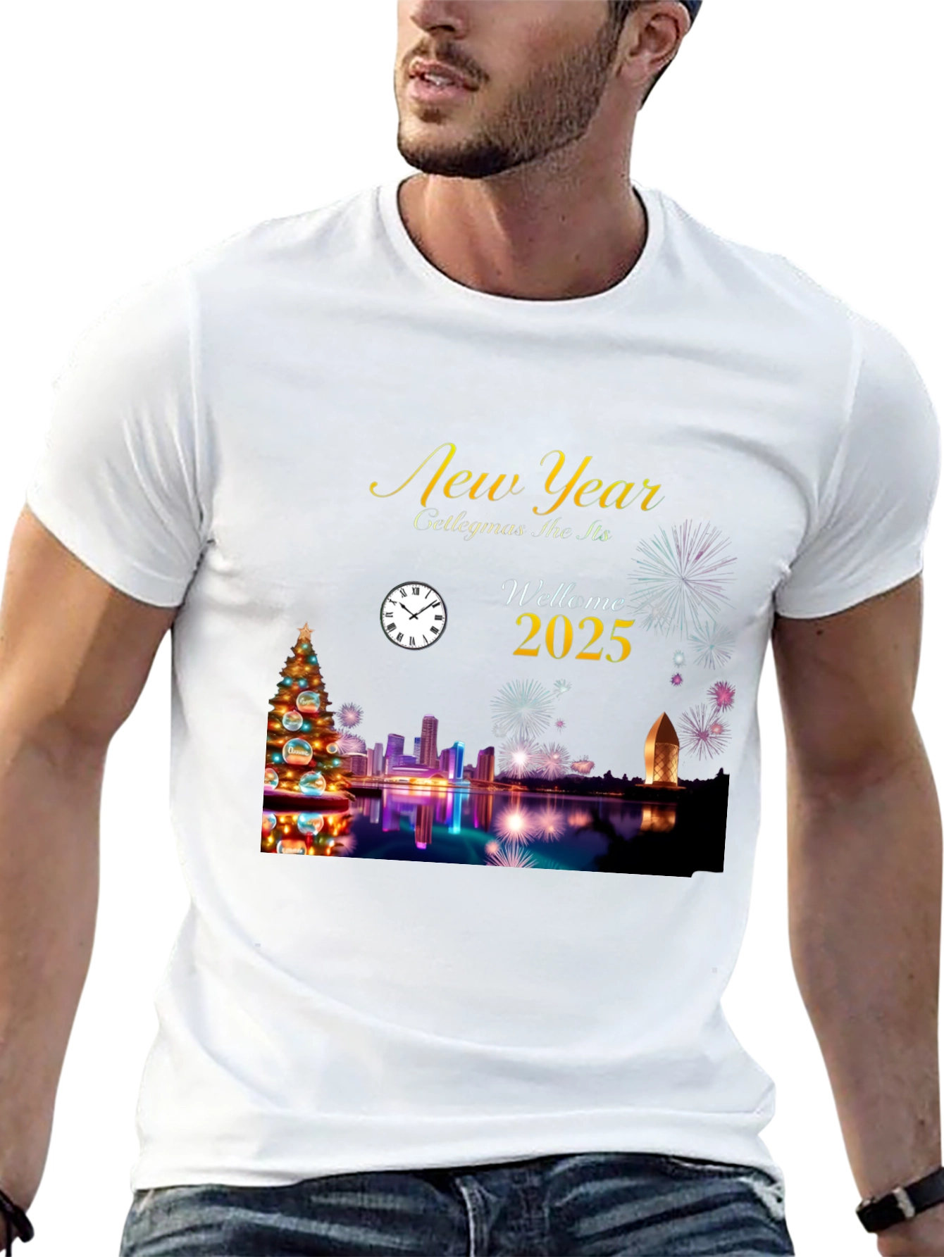 Festive New Year 2025 Graphic Tee