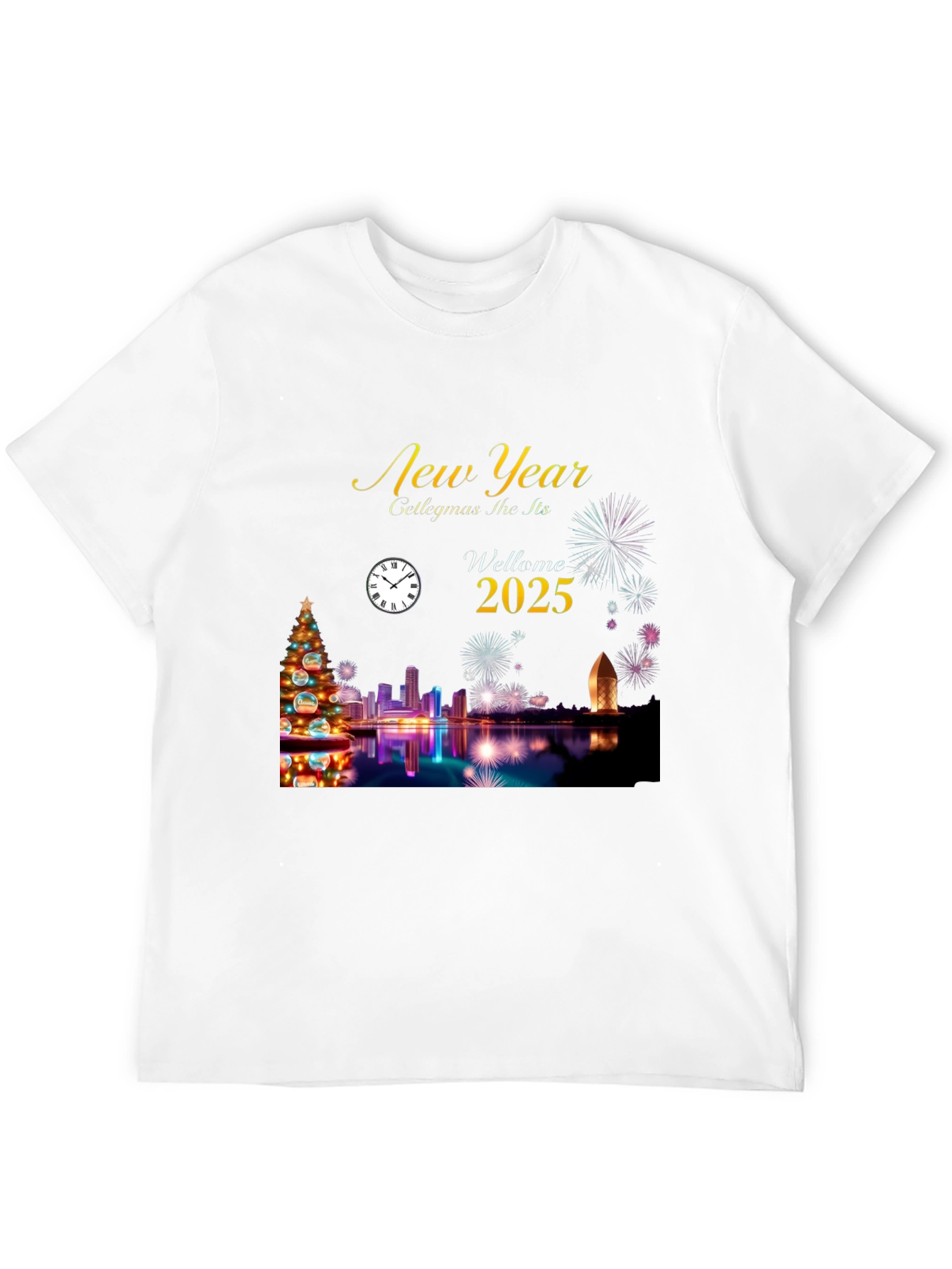Festive New Year 2025 Graphic Tee