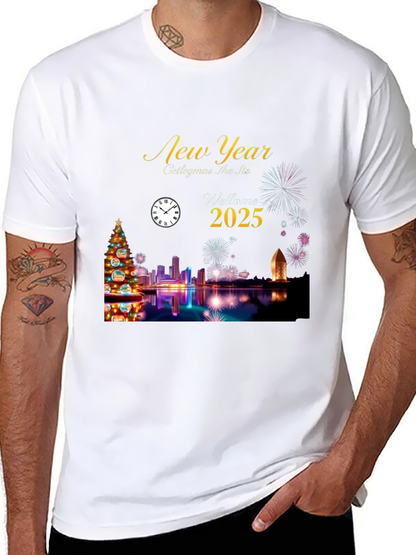 Festive New Year 2025 Graphic Tee