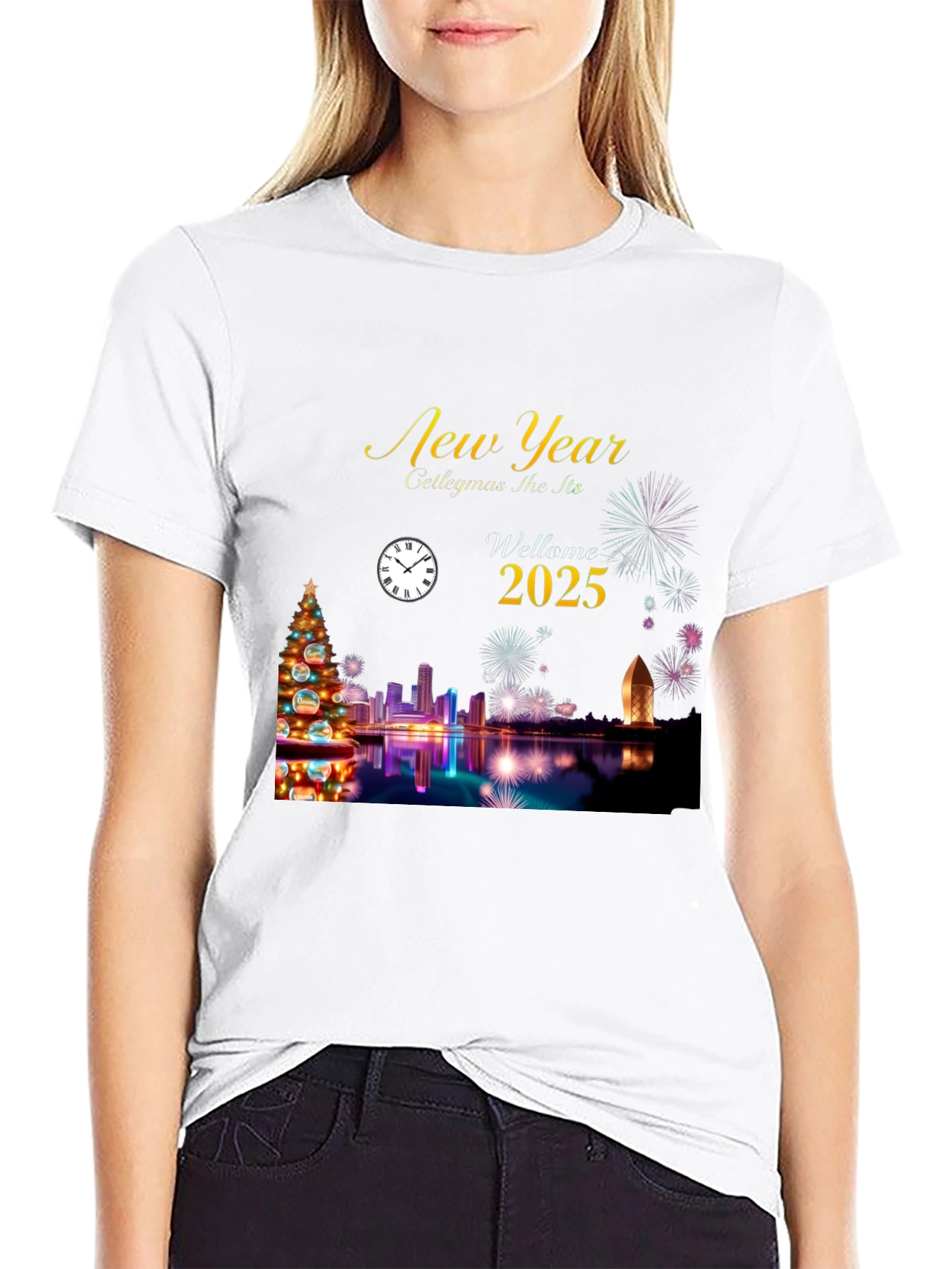 Festive New Year 2025 Graphic Tee