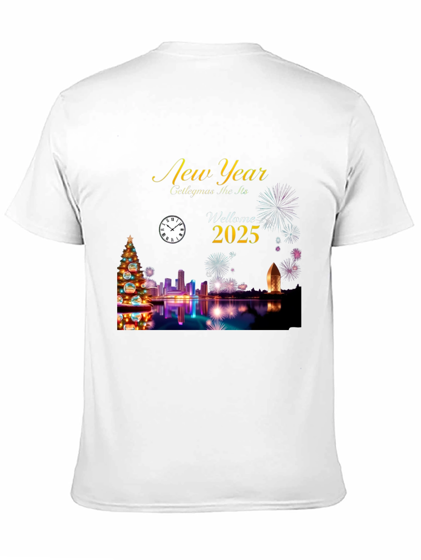 Festive New Year 2025 Graphic Tee