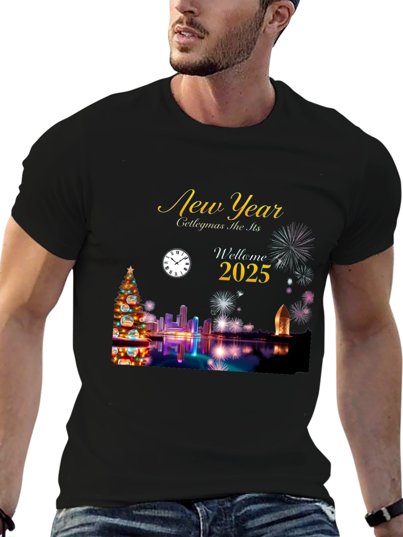 Festive New Year 2025 Graphic Tee
