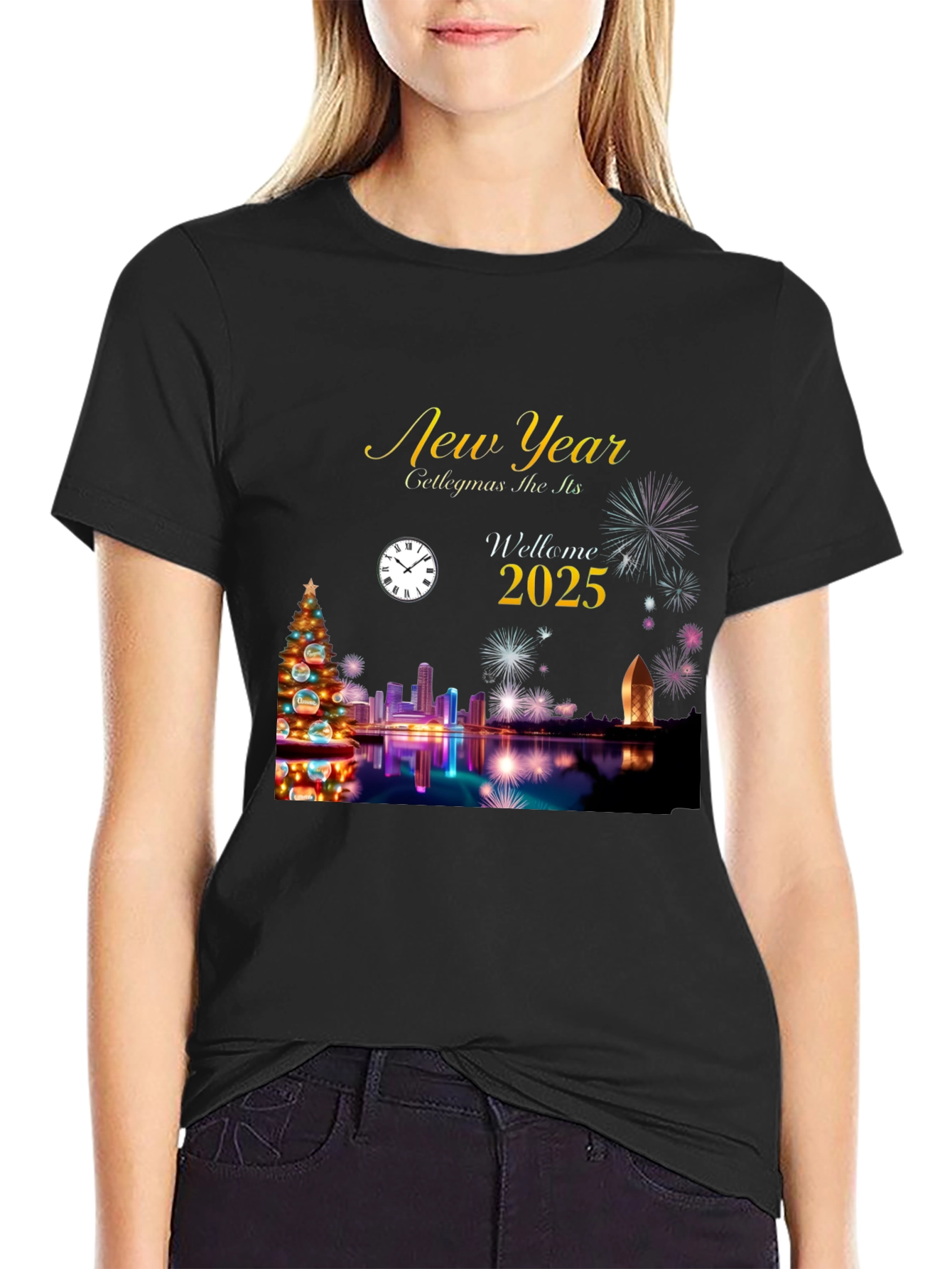 Festive New Year 2025 Graphic Tee