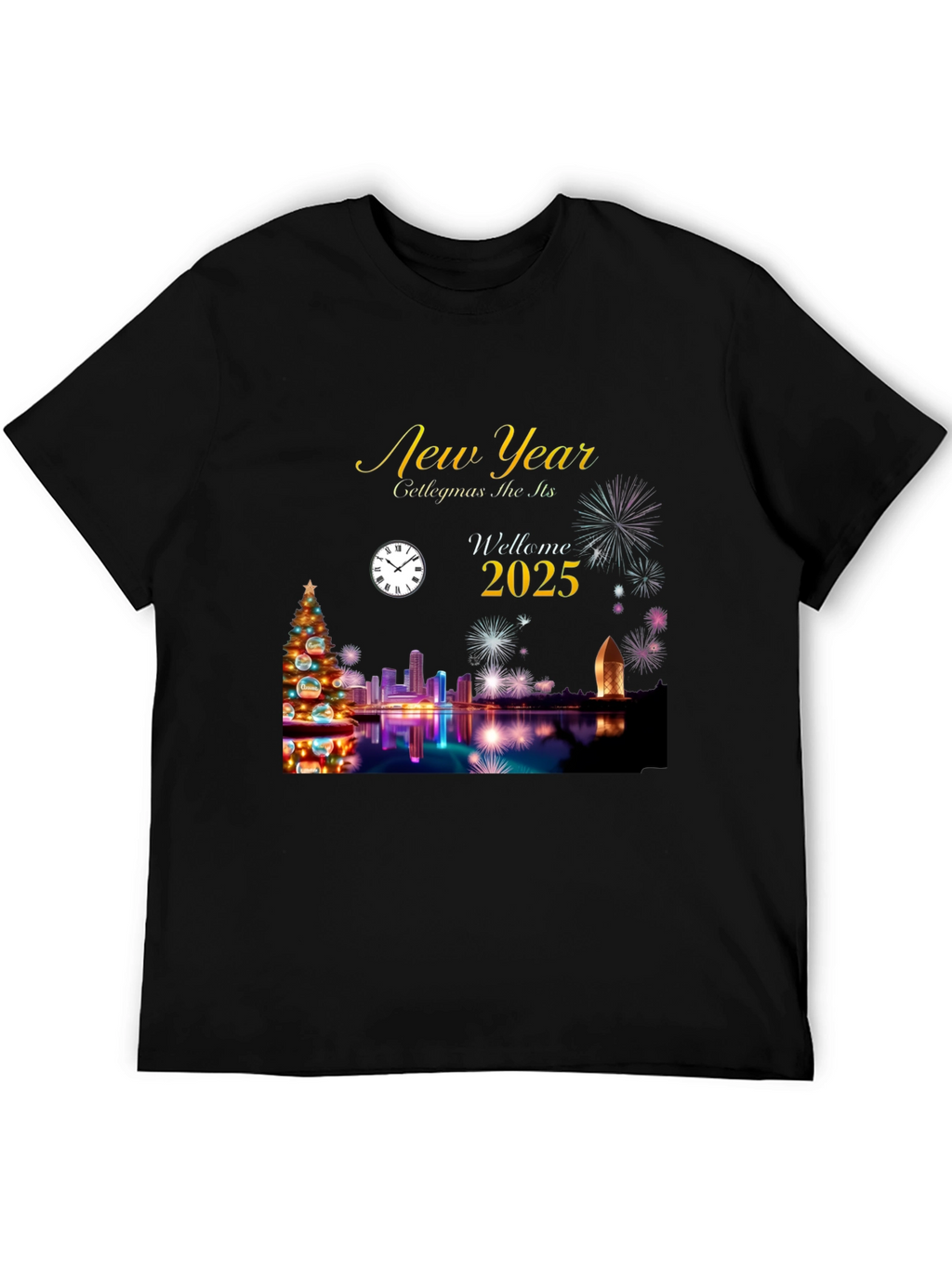 Festive New Year 2025 Graphic Tee