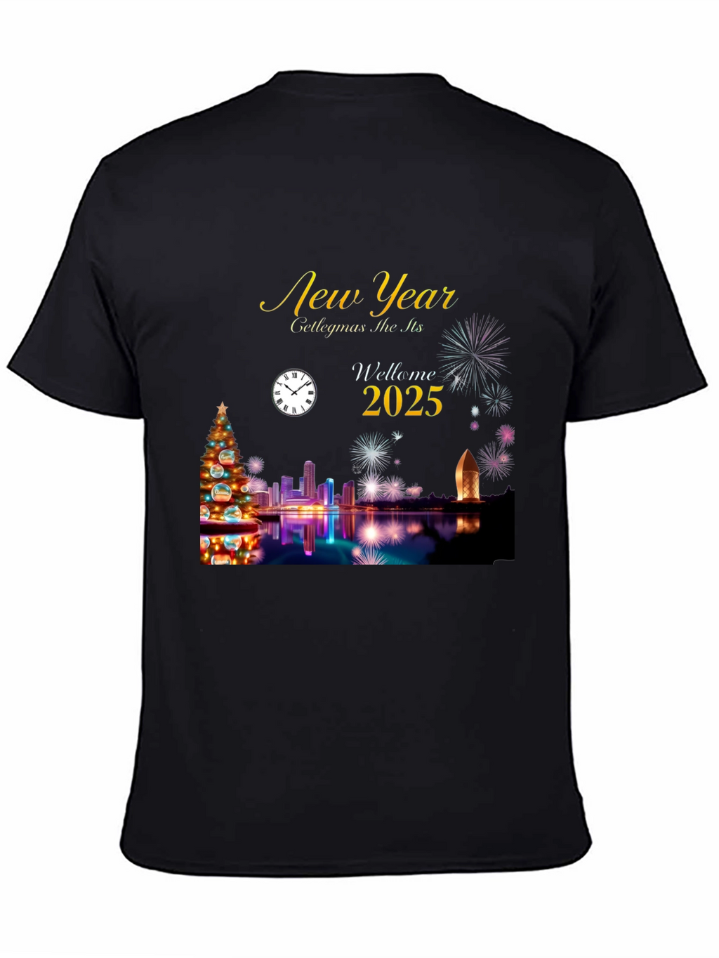 Festive New Year 2025 Graphic Tee