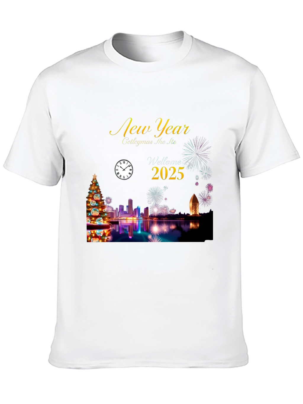 Festive New Year 2025 Graphic Tee