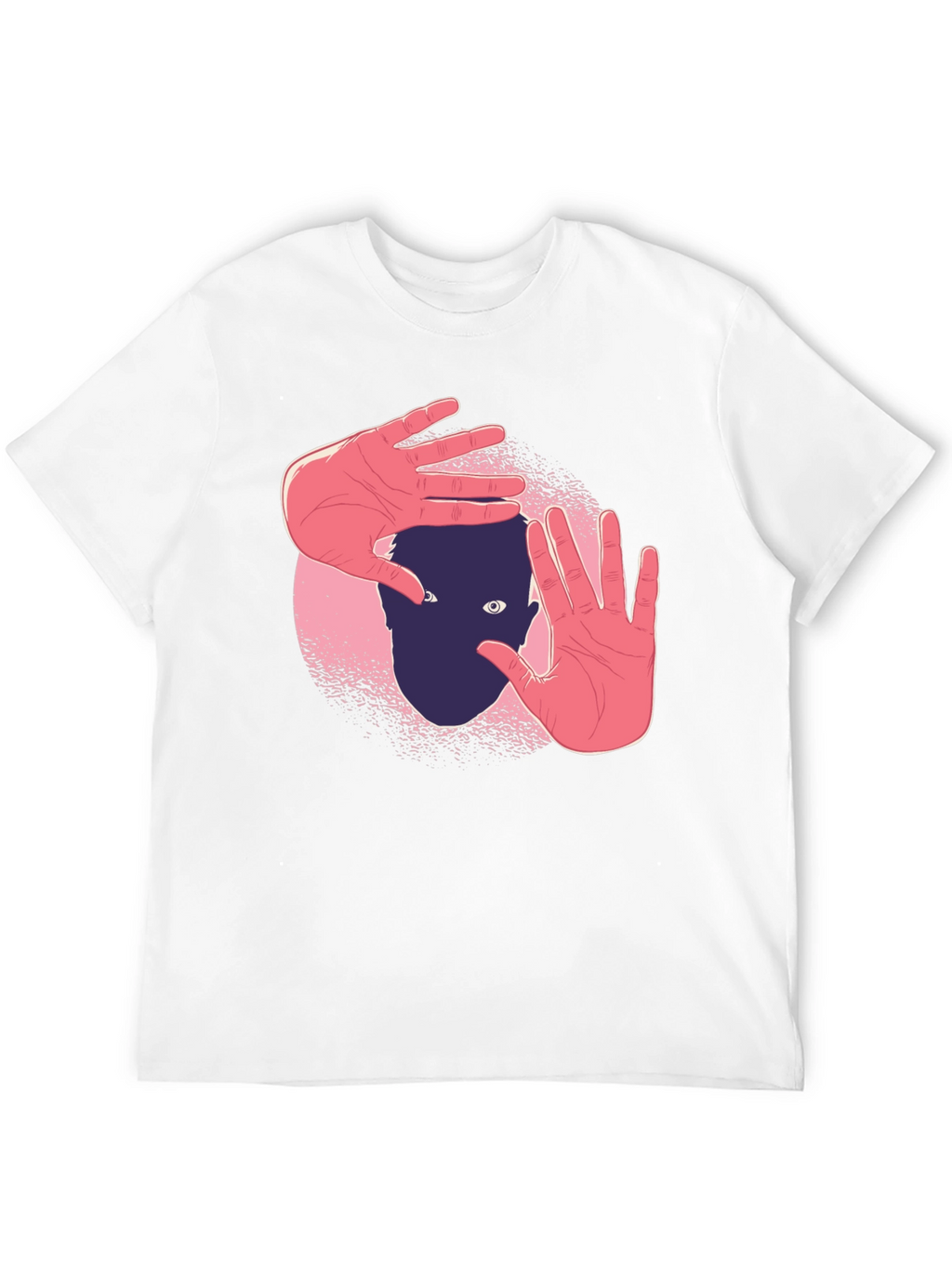 Abstract Hands Graphic Black T-Shirt