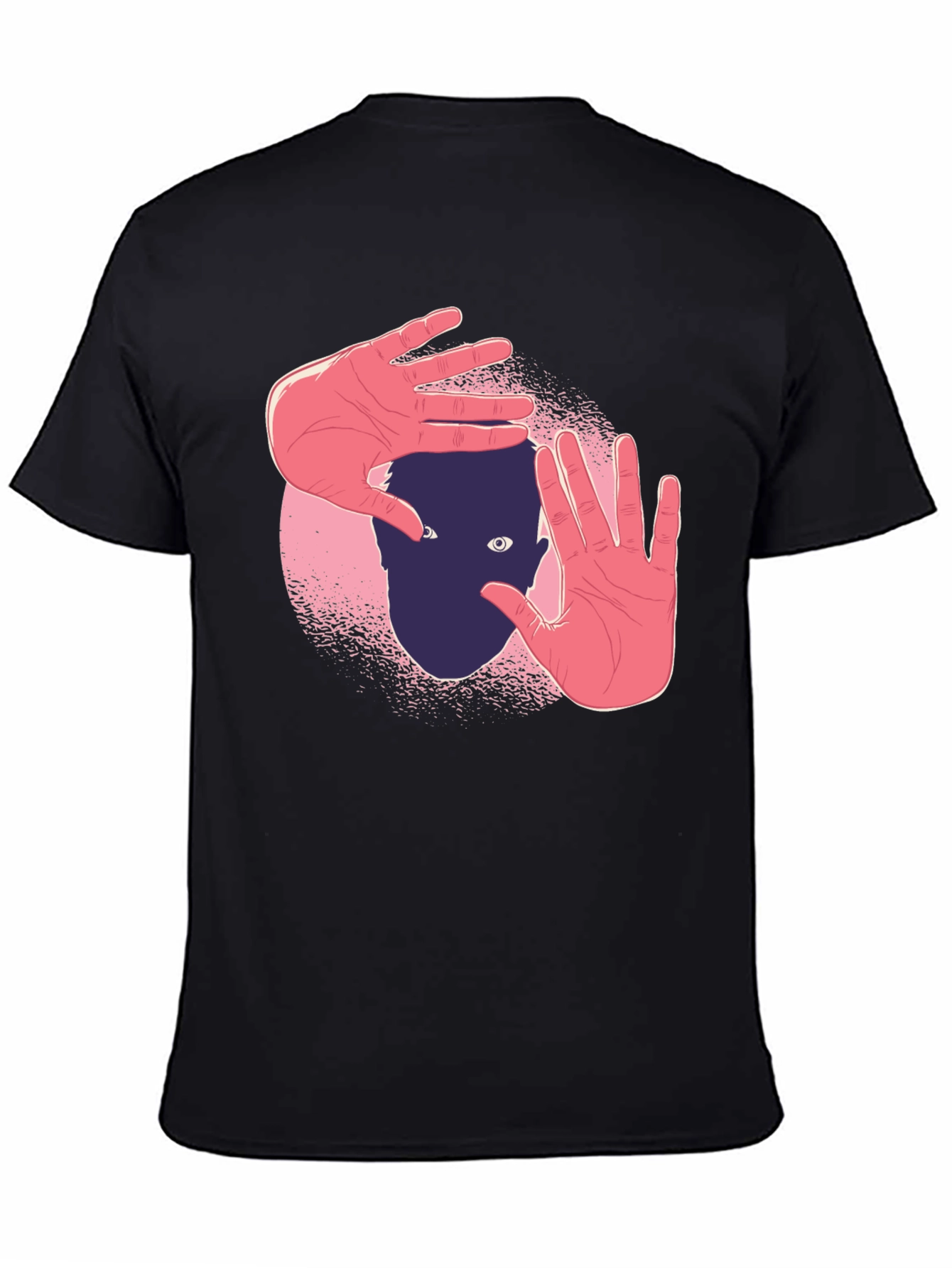 Abstract Hands Graphic Black T-Shirt