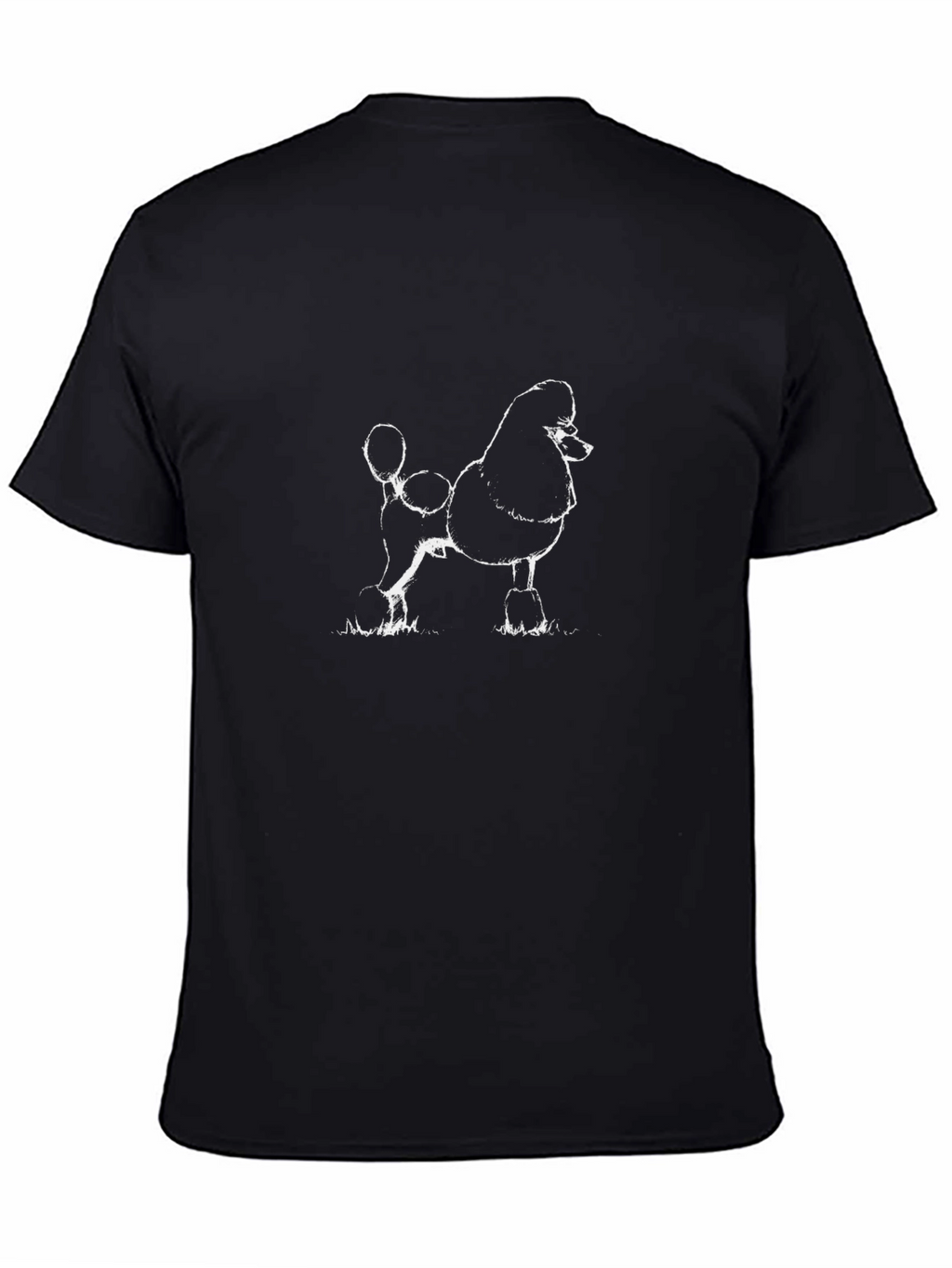 Poodle Sketch Graphic Tee - Black