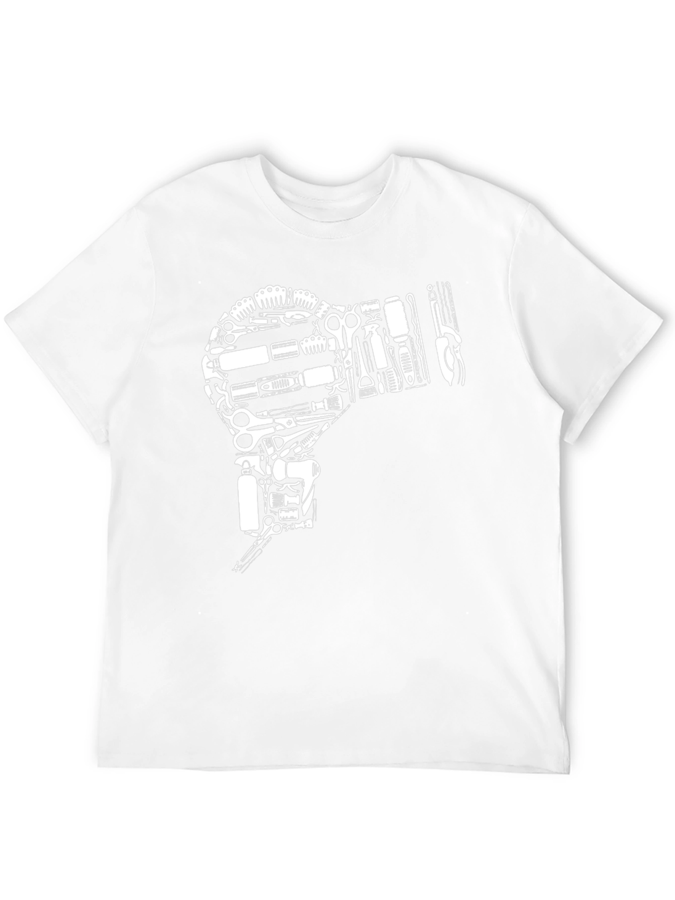 Barber Tool Hair Dryer Black T-Shirt