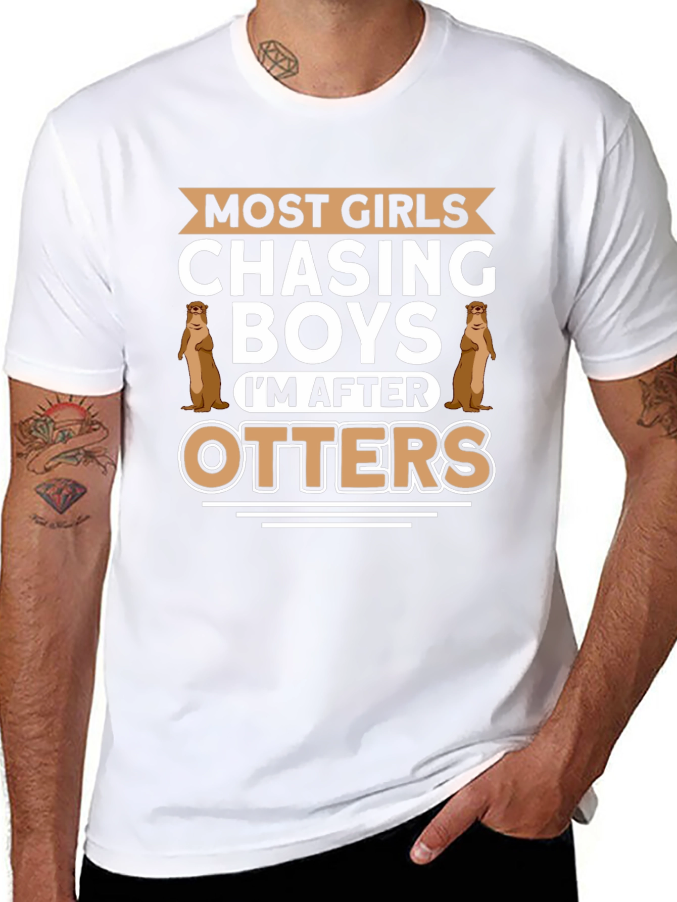 Otter Lover T-Shirt - Most Girls Chasing Boys