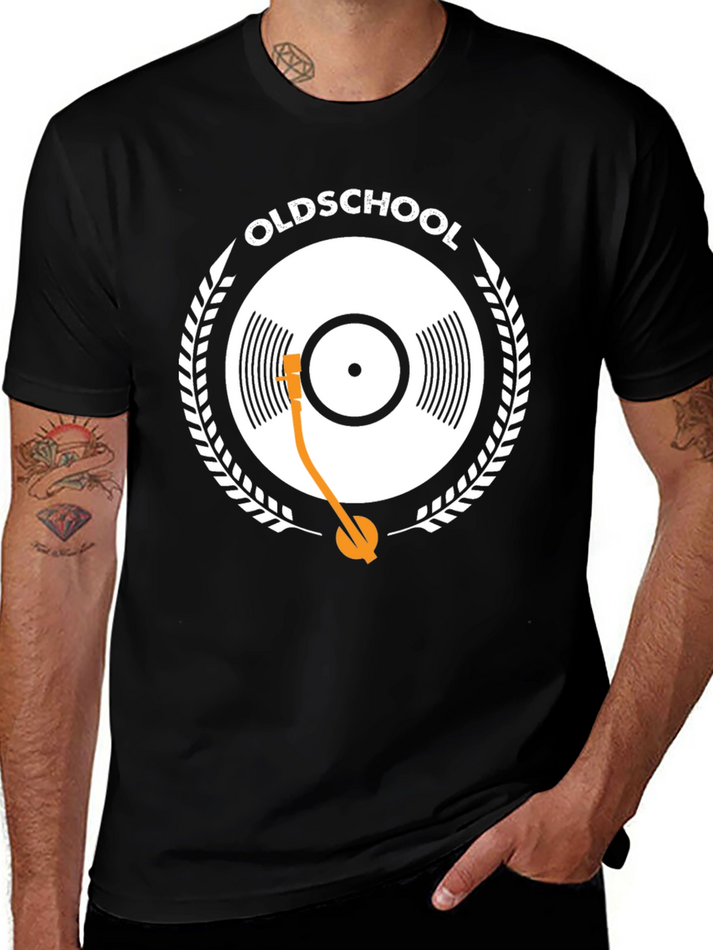 Oldschool Vinyl Record Player Graphic Tee