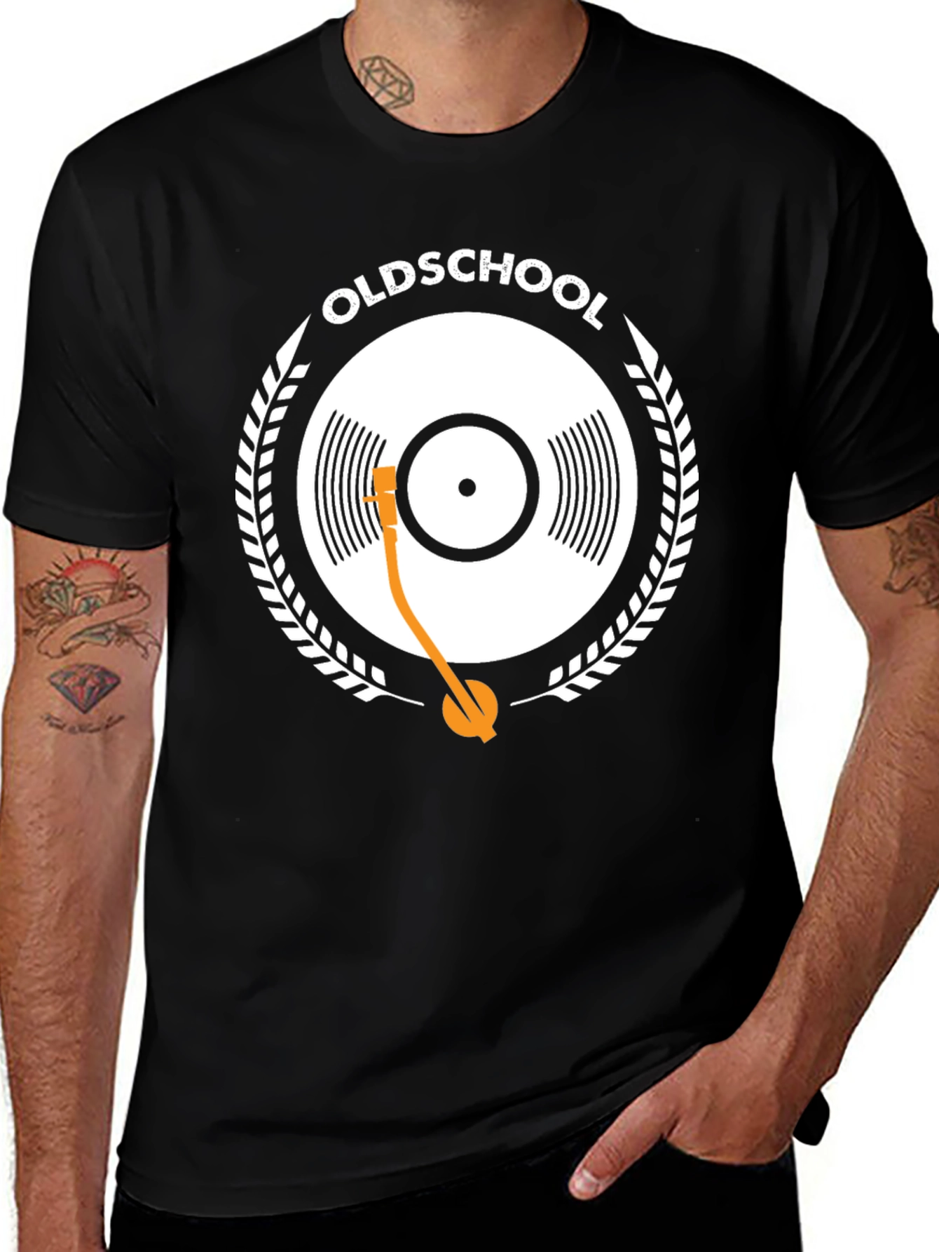 Oldschool Vinyl Record Player Graphic Tee