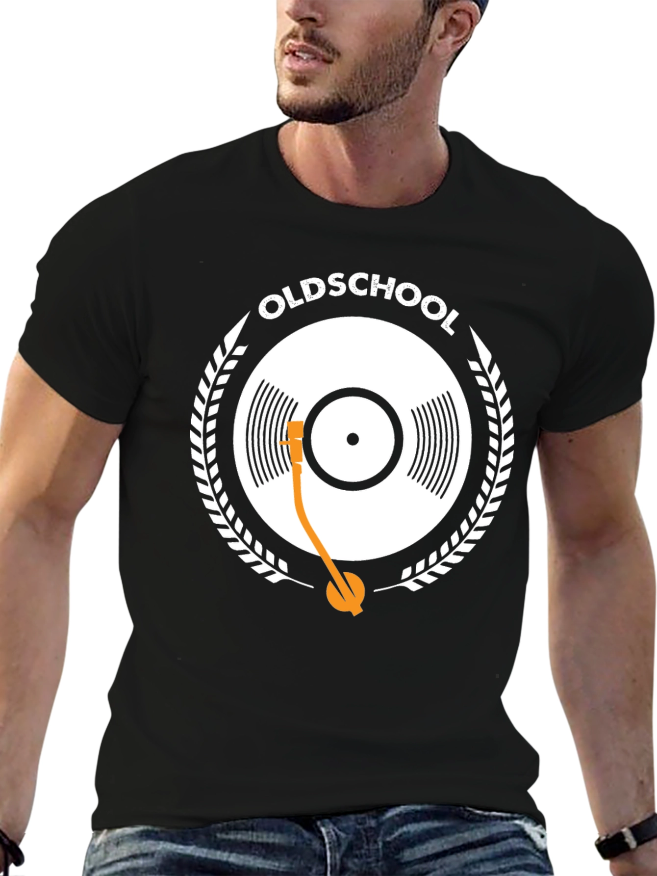 Oldschool Vinyl Record Player Graphic Tee